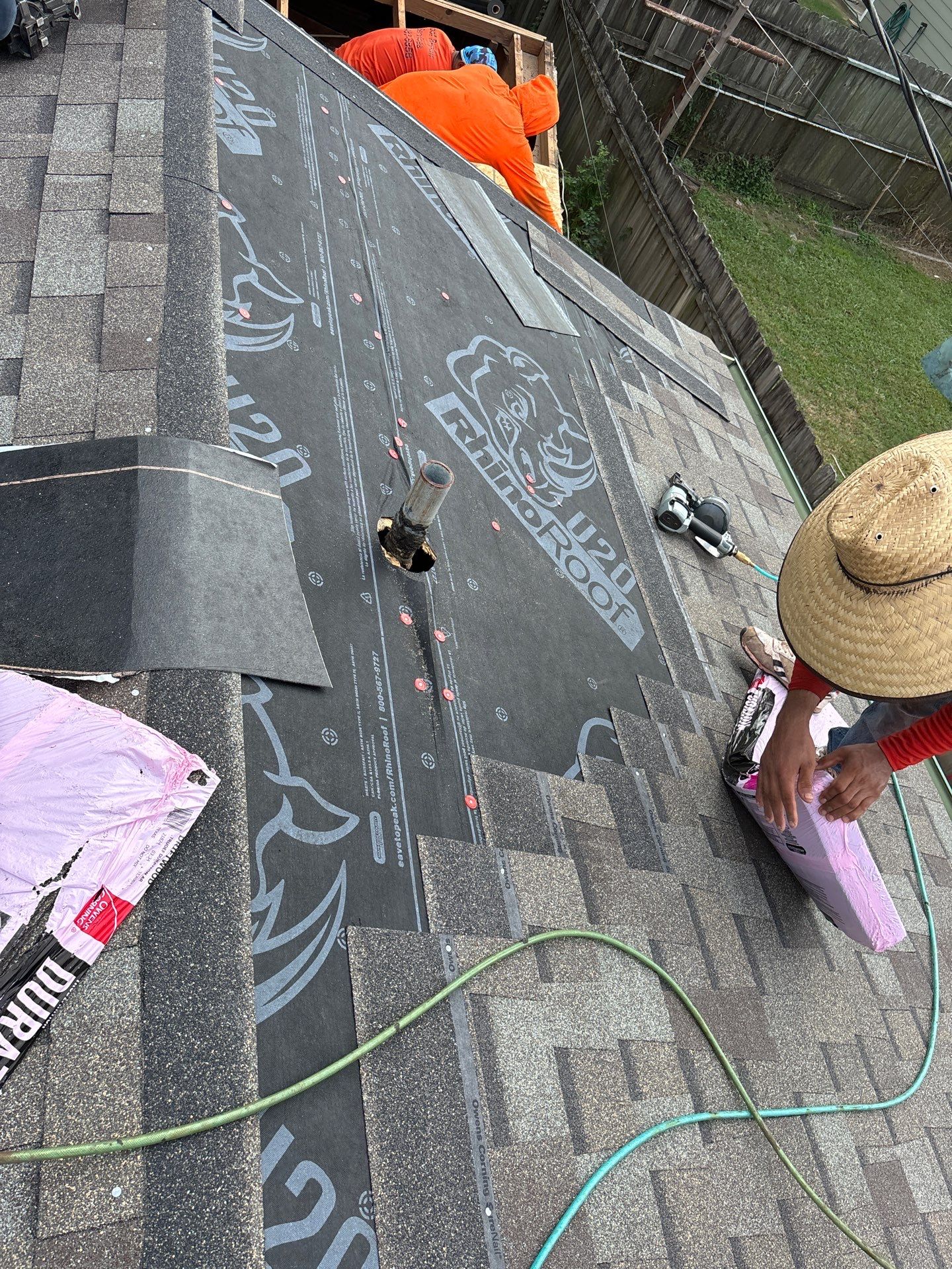 Residential Roofing Installation using Owen's Corning Duration (Lifetime) Shingles by Roof Repair Company