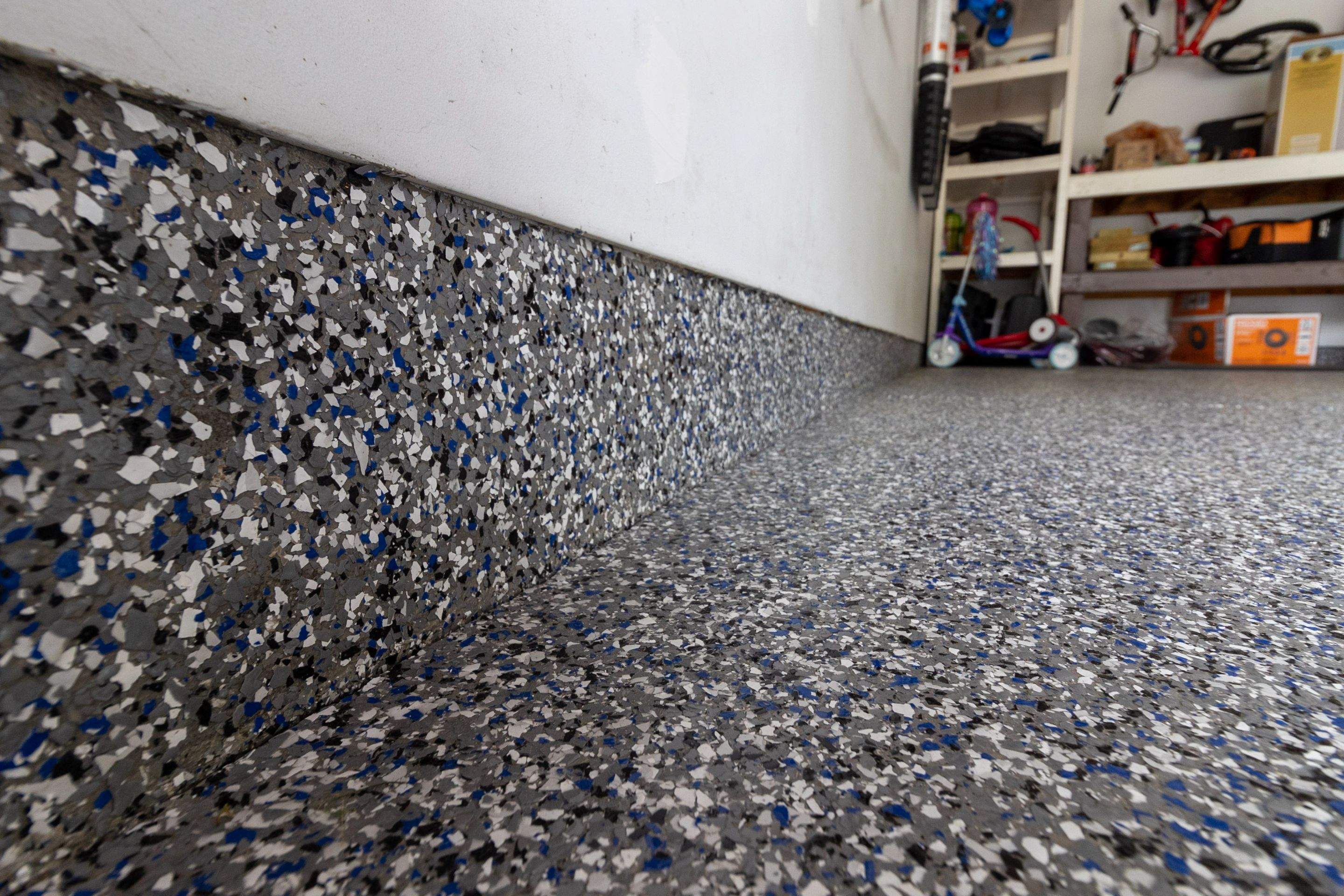 Garage Floor using Galaxy Blue by Your1DayFloor.com