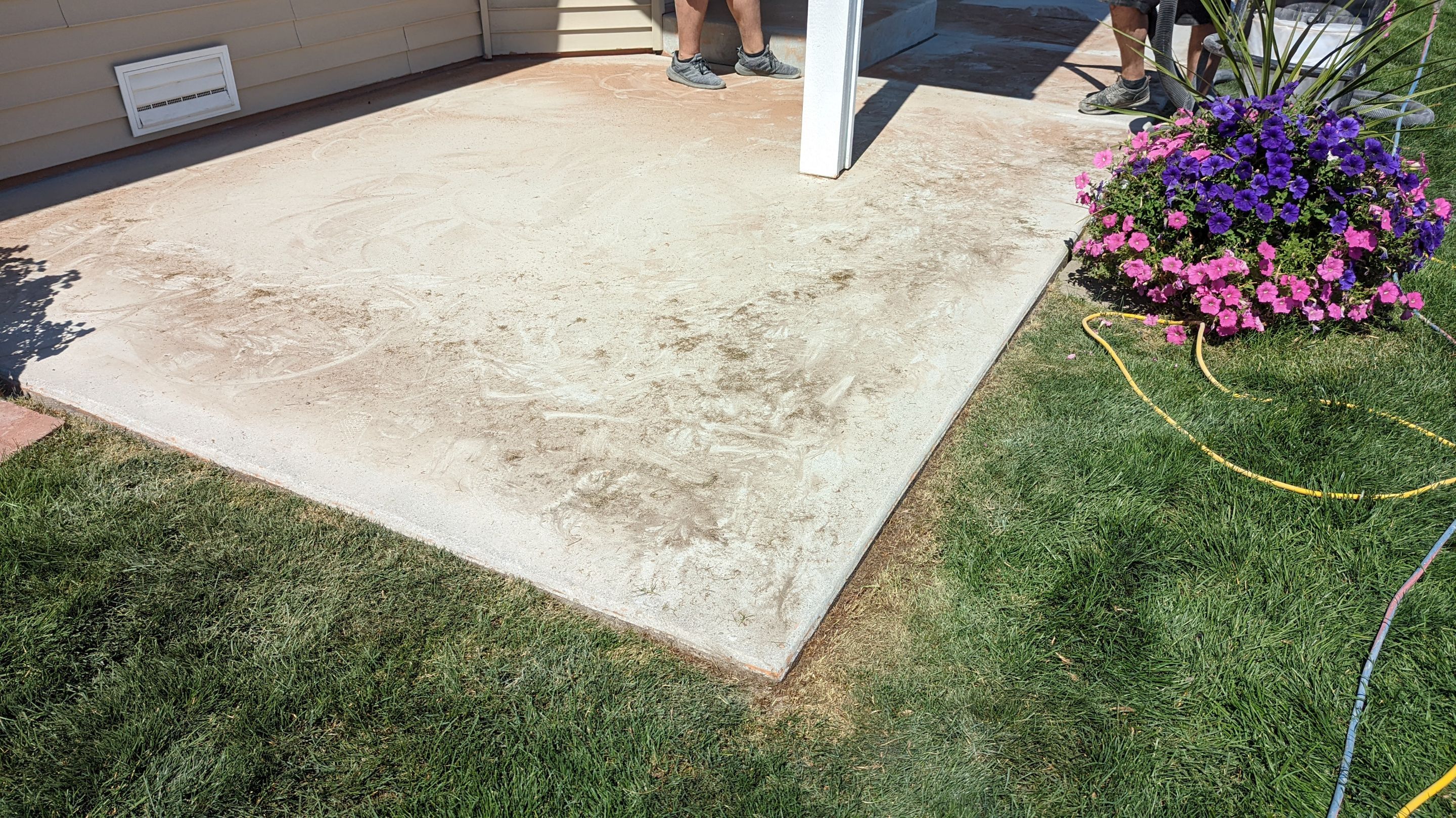 Patio Transformation using Sandstone by Croc Coatings, LLC