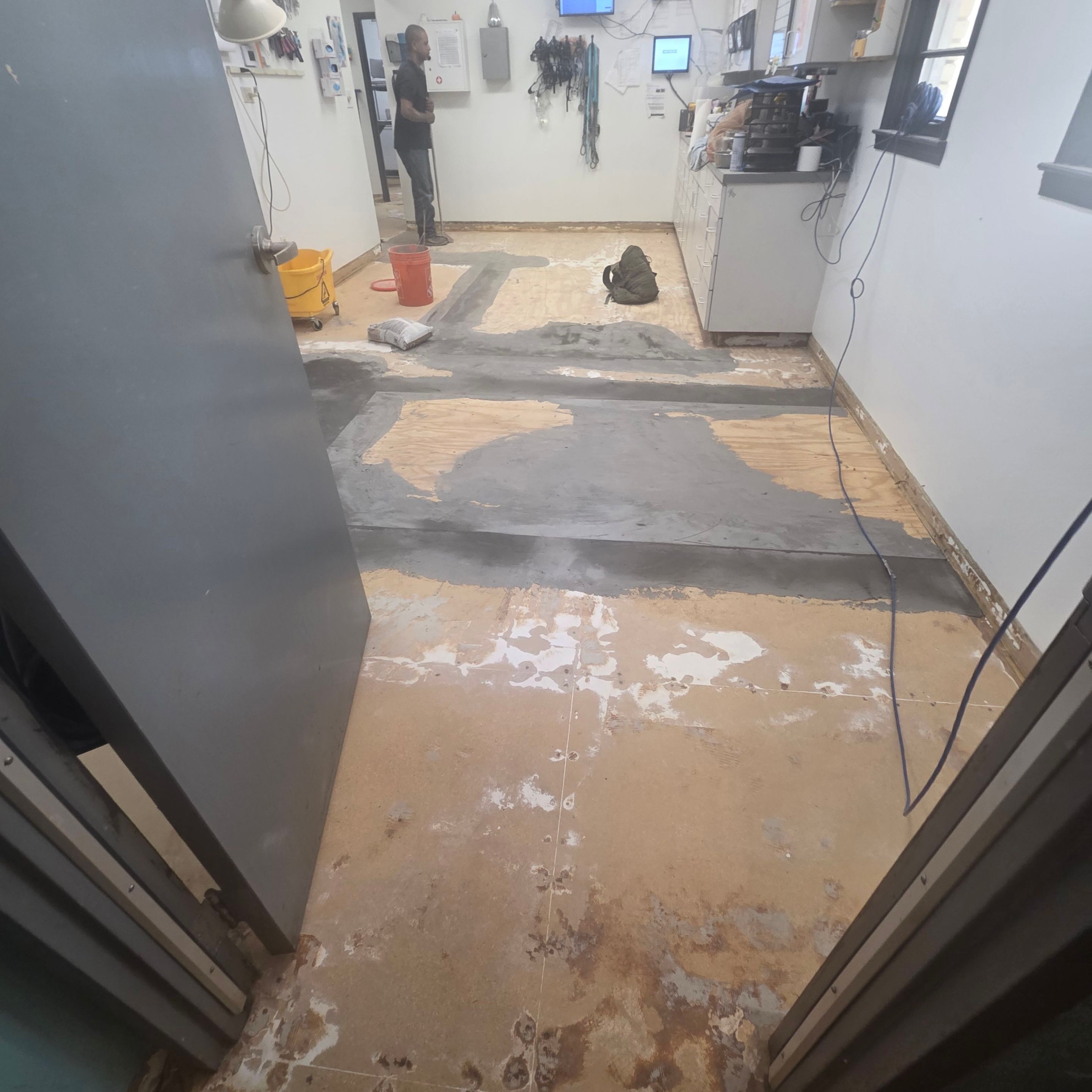 Commercial Vinyl Plank Flooring Installation at Dunwoody Veterinary Clinic by Flooring Xpress CO 