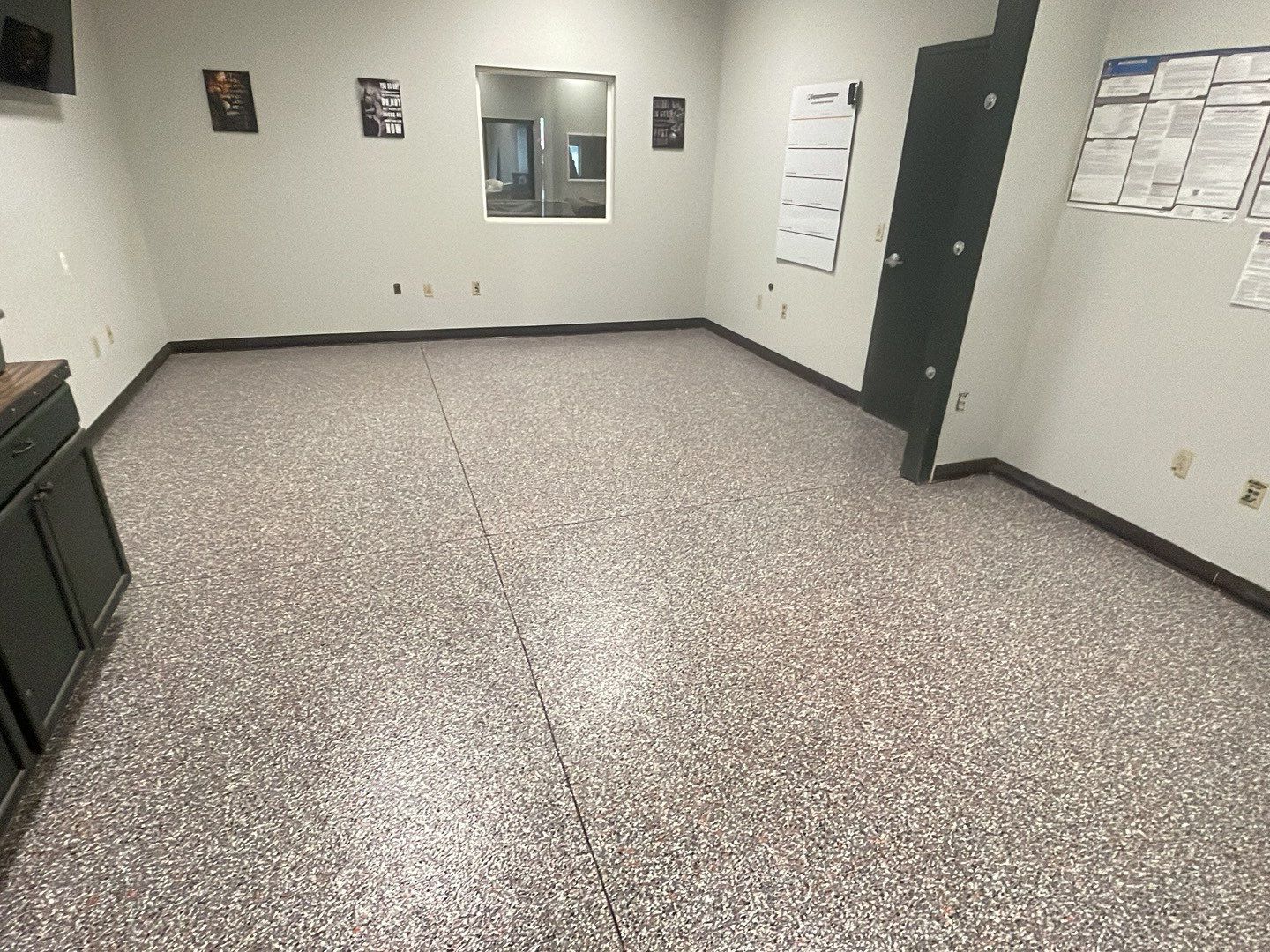 Equipment Share Commercial Floor Transformation using Smoke w/ 5% Orange by Croc Coatings, LLC