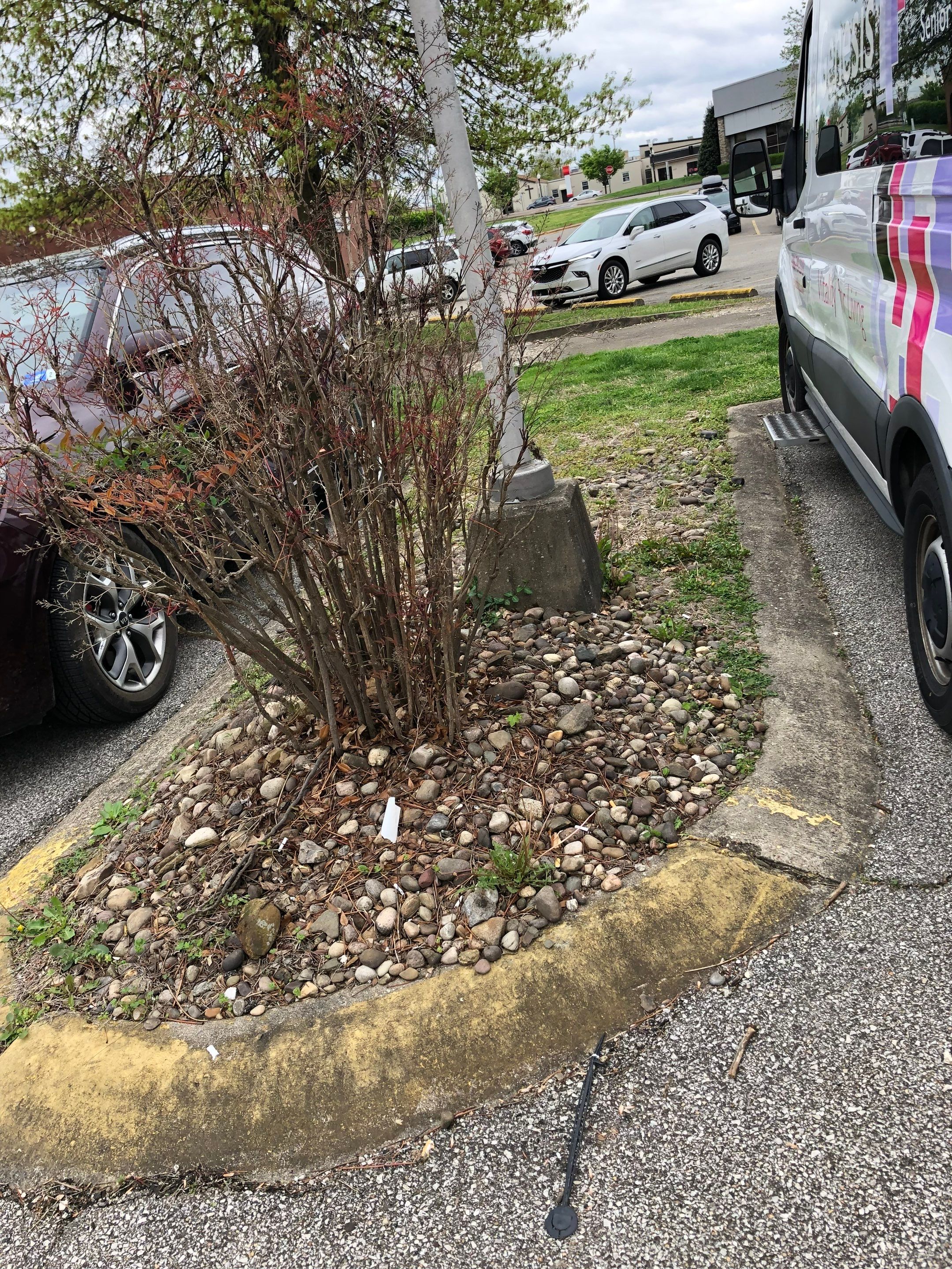 River rock installation using River Rock by GrassBusters, Inc.