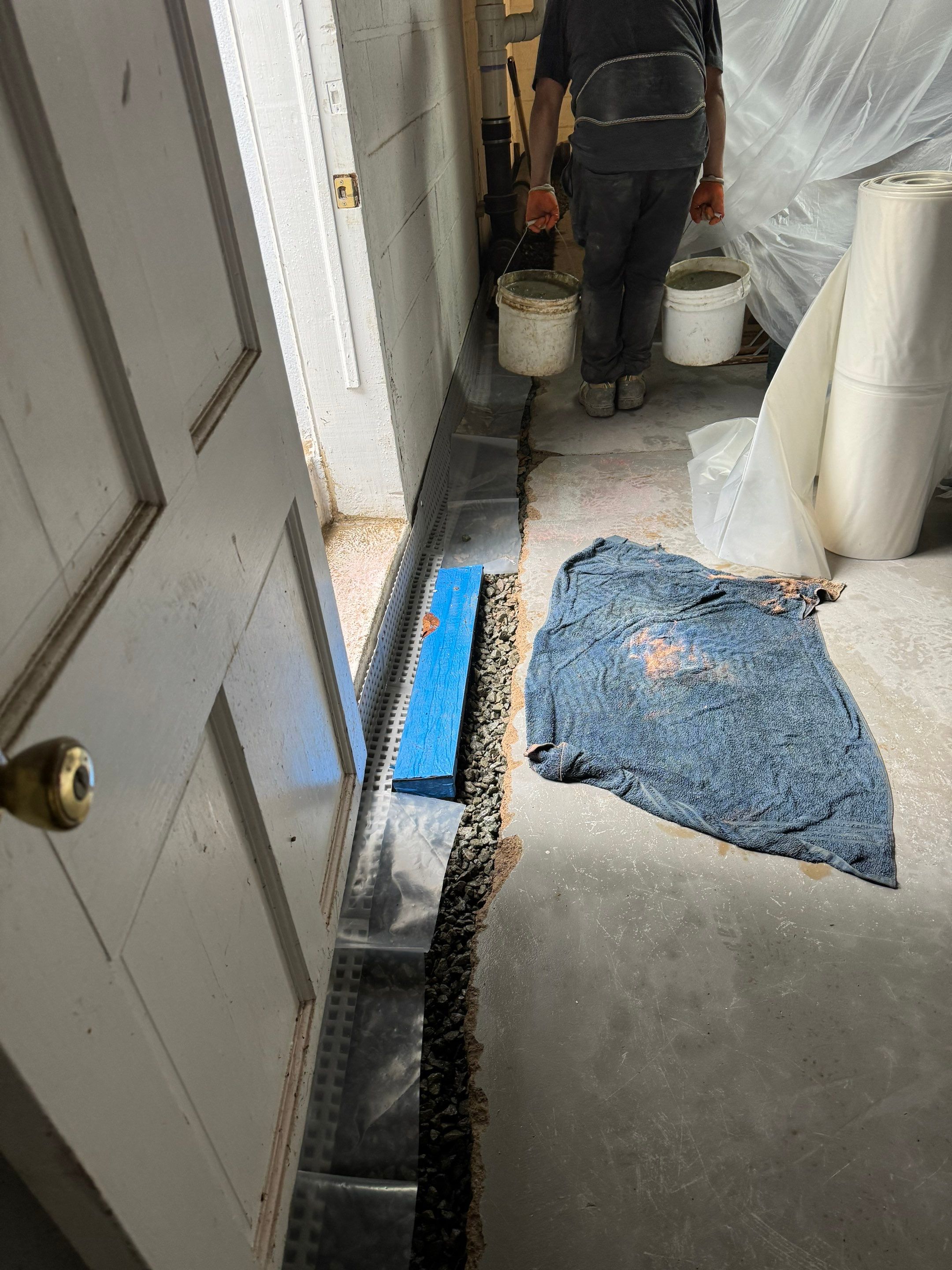 Interior French Drain Boonton NJ by Pure Service Pro, LLC 