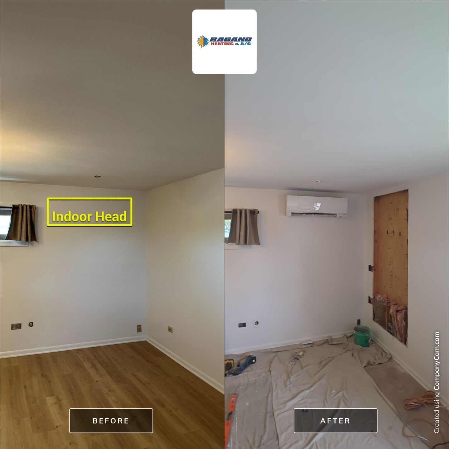Mitsubishi 9k Hyper Heat Ductless System with Indoor Wall Unit by Ragano Heating & Air Conditioning Inc