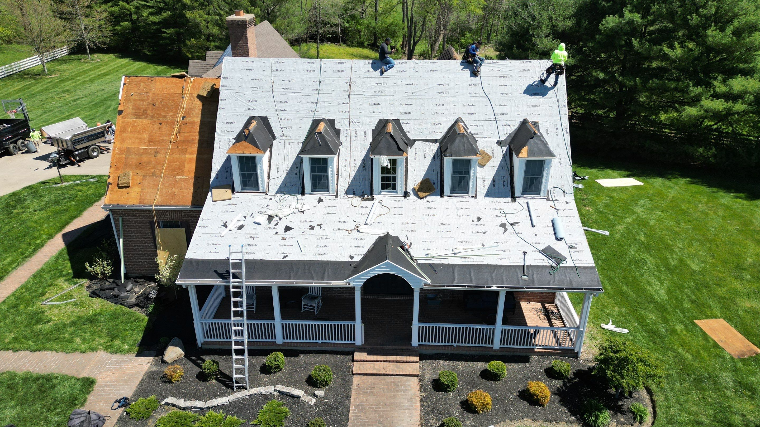 Residential Roofing Installation using Timberline HDZ Shingles - Barkwood by RoofX 