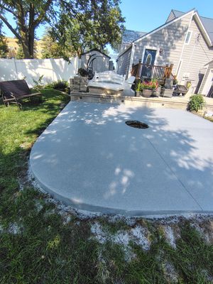 Custom Garage Floor Coating and Backyard Patio Refinishing in Tyndall