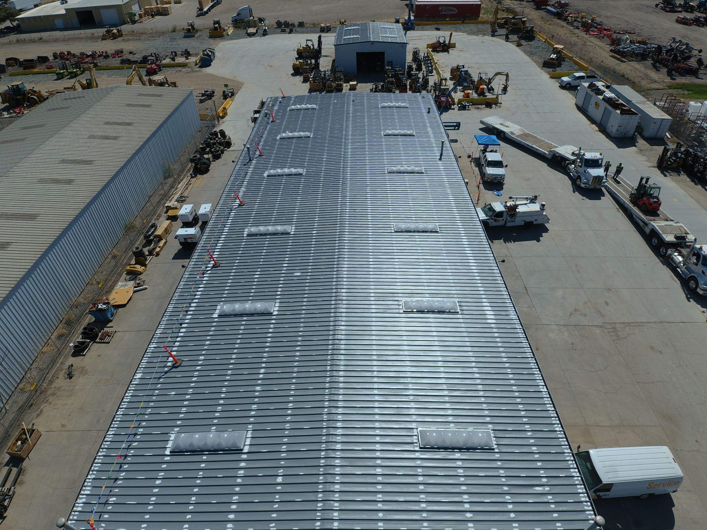 MR Roofing system using Conklin Benchmark/PUMA XL fabric and coating by Straight Edge Roofing Inc