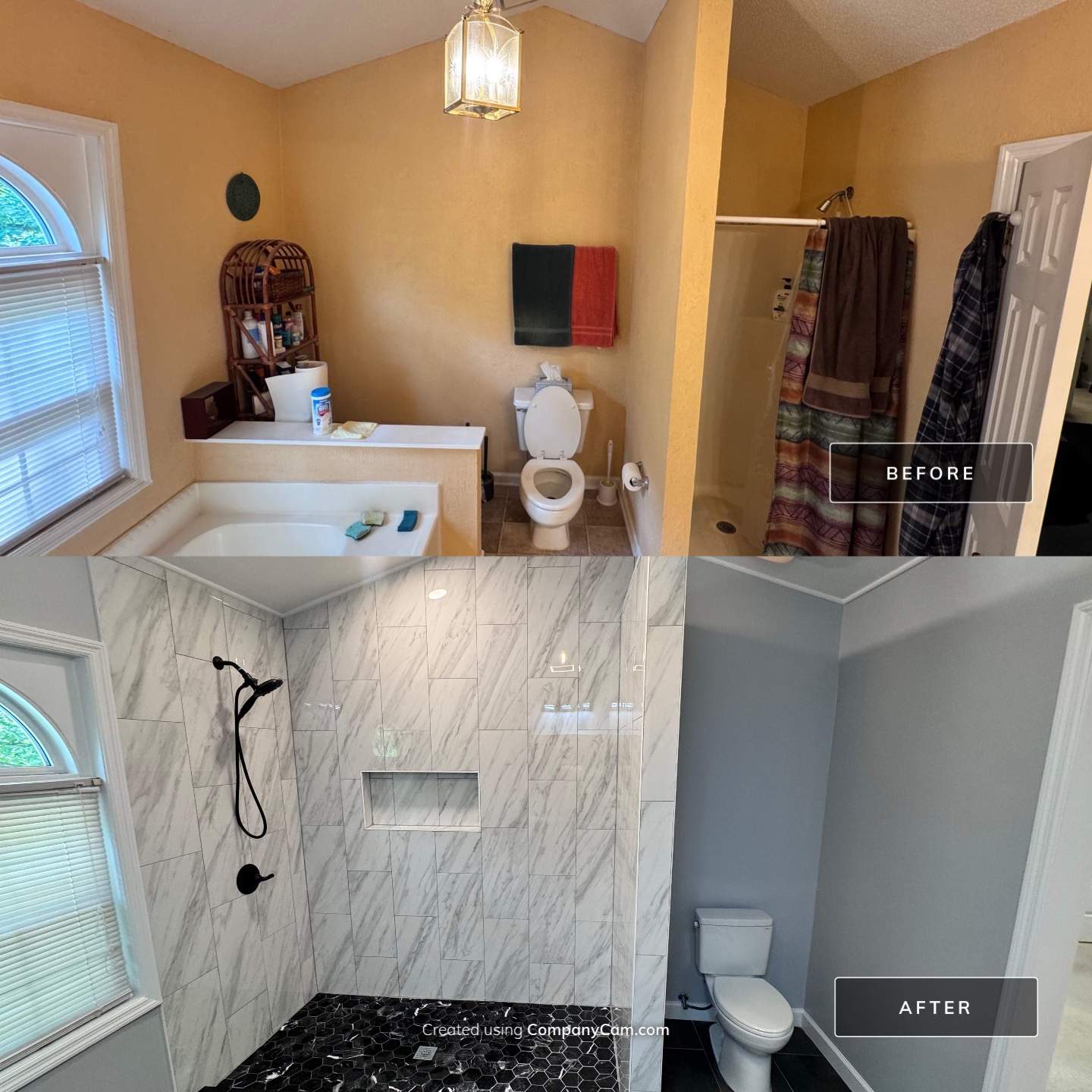 Master bathroom renovation by Prudencio