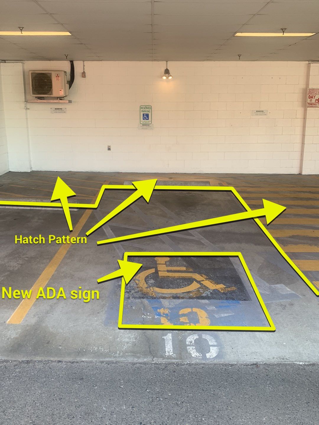 Striping work  by Jireh Asphalt & Concrete Inc 