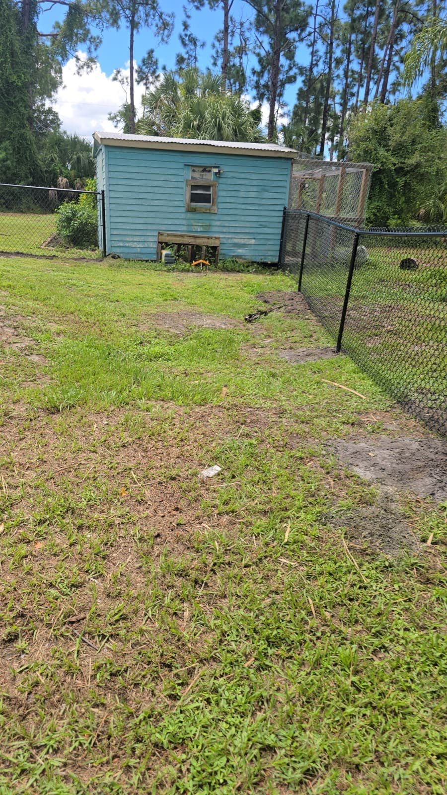 Black Chain Link Perimeter Fencing for North Port Residential Property by True Fence LLC