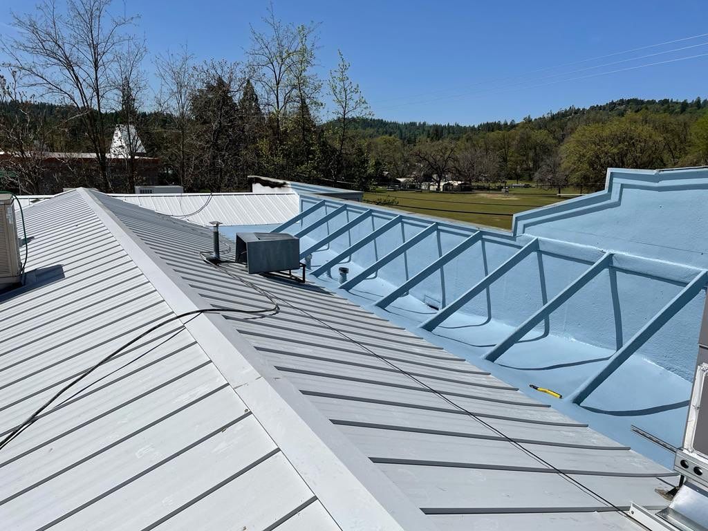 Foam Refurbish using Conklin Benchmark/PUMA XL coatings and spray foam by Straight Edge Roofing Inc