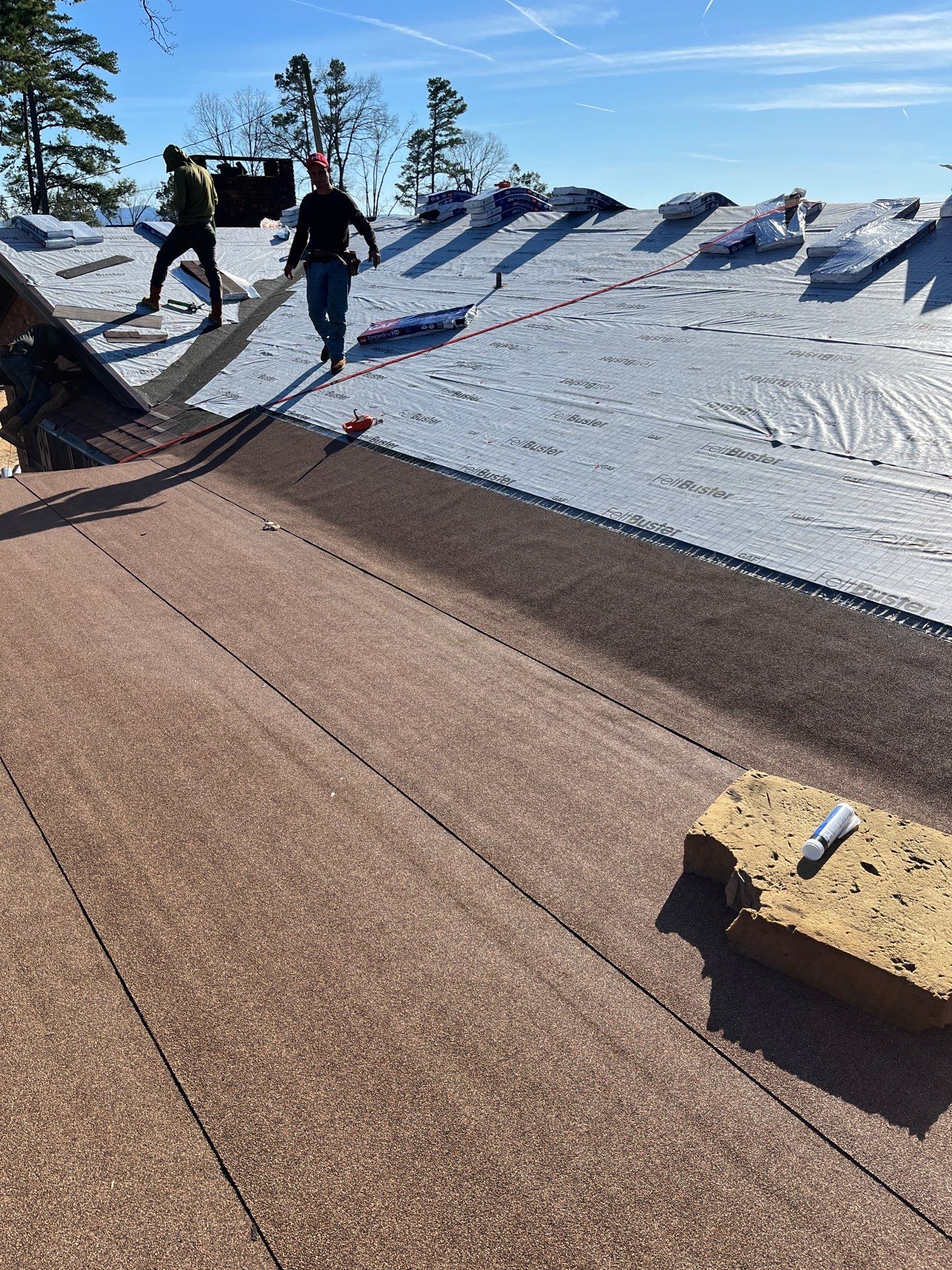 Residential Roof Replacement With GAF Architectural Shingles in Hot Springs by Temple Roofing and Exteriors