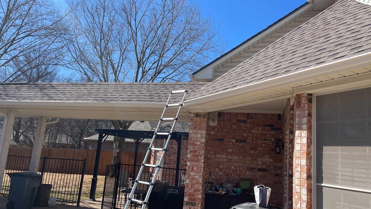 Major storm damage required full roof replacement along with other exterior repairs by First United Roofing & Construction