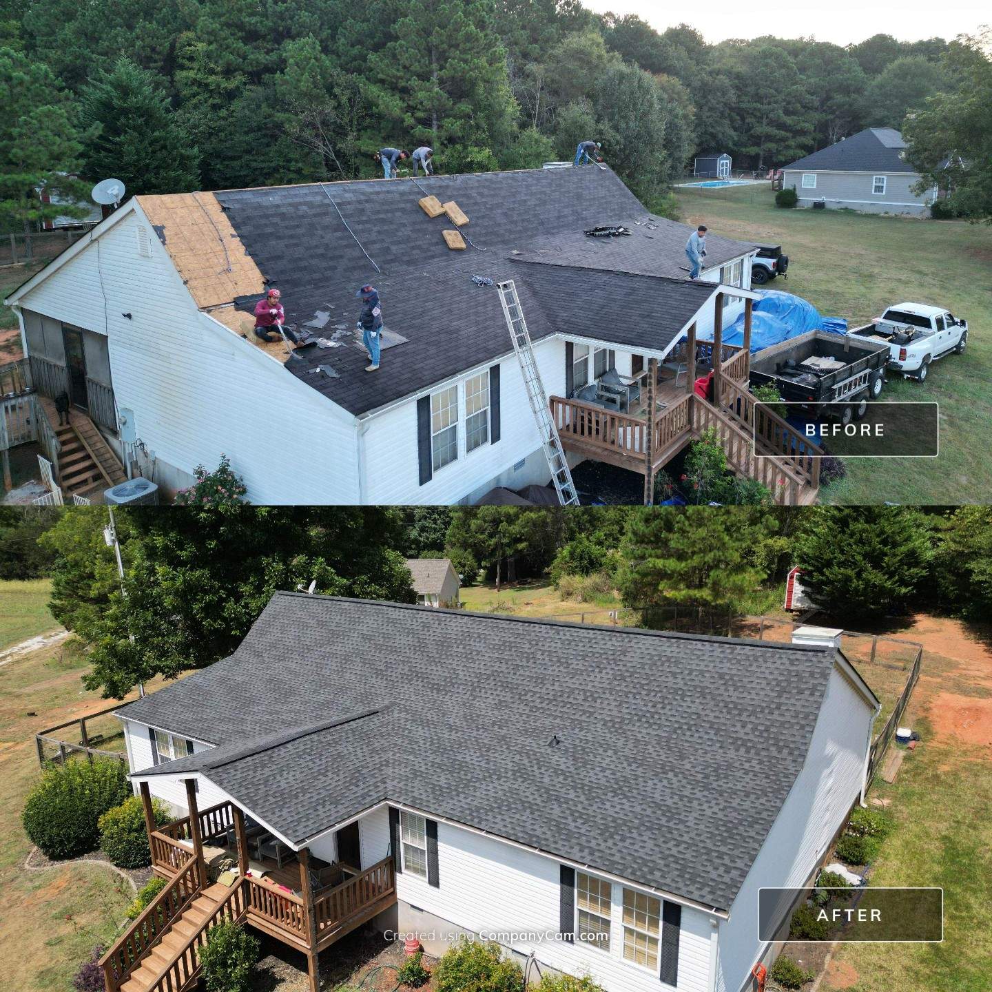 Half roof replacement  by Deerfield Roofing LLC