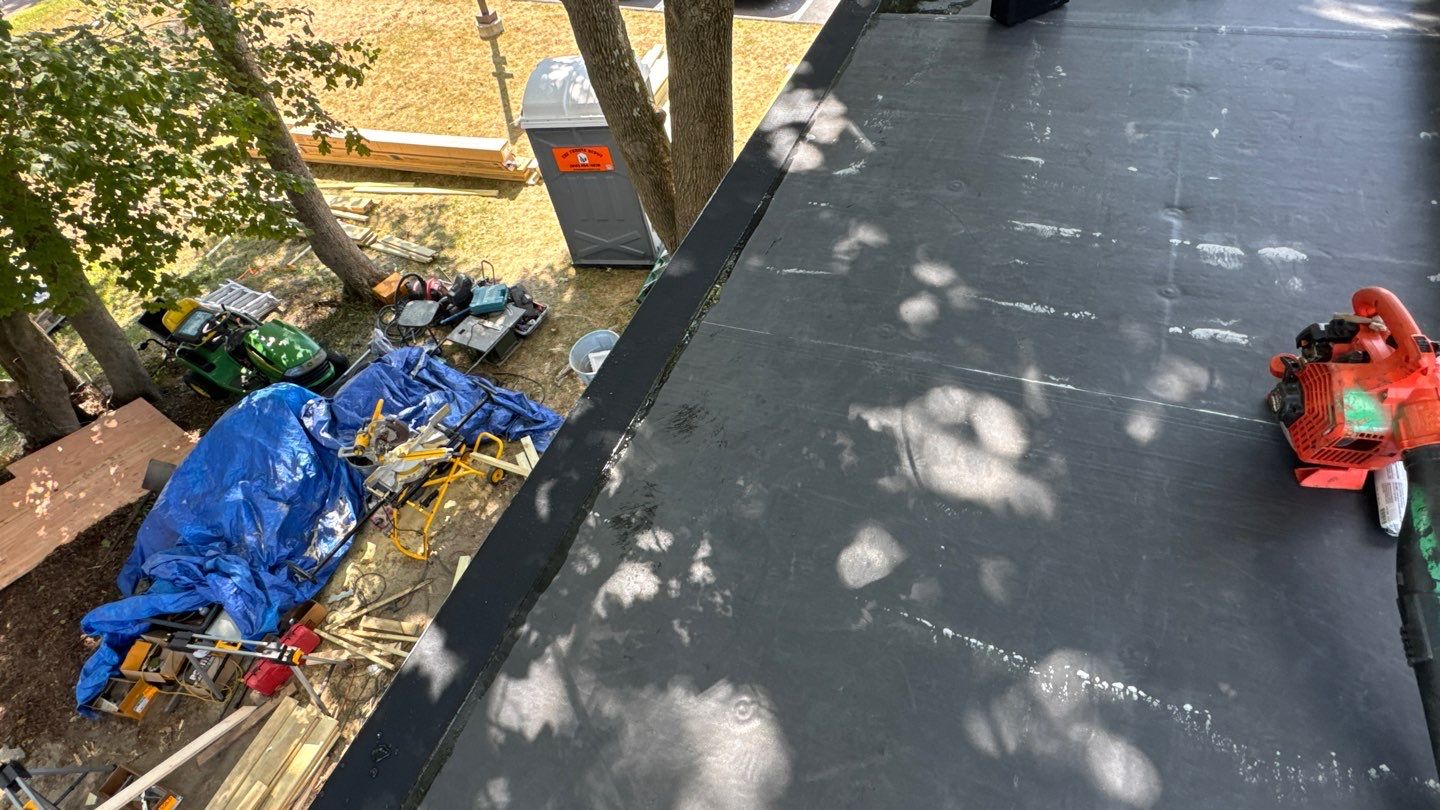 EPDM Flat Roof Installation with ISO Board on Existing Structure by Sensible Home Solutions