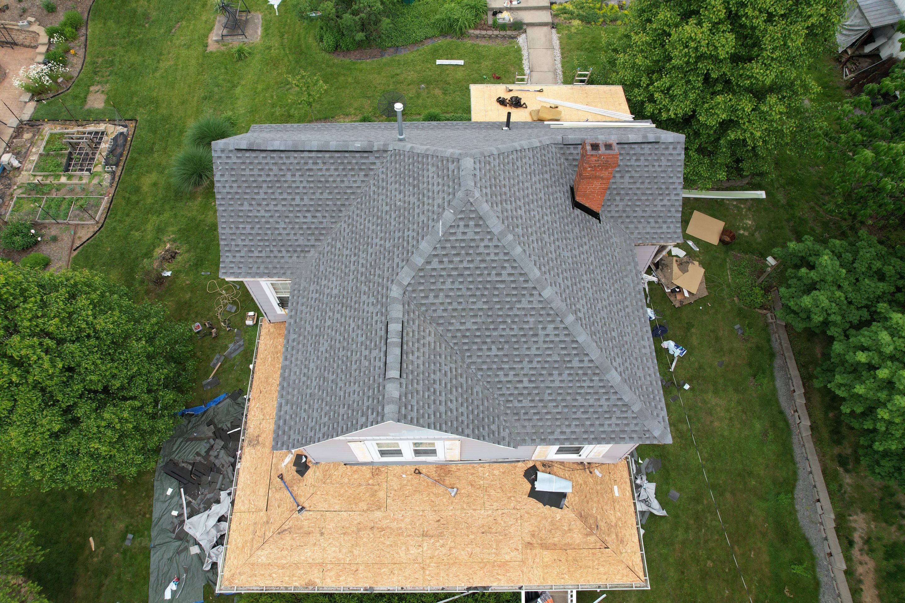 Residential Roofing Installation using GAF Timberline HDZ Pewter Gray by Rainstoppers Roofing