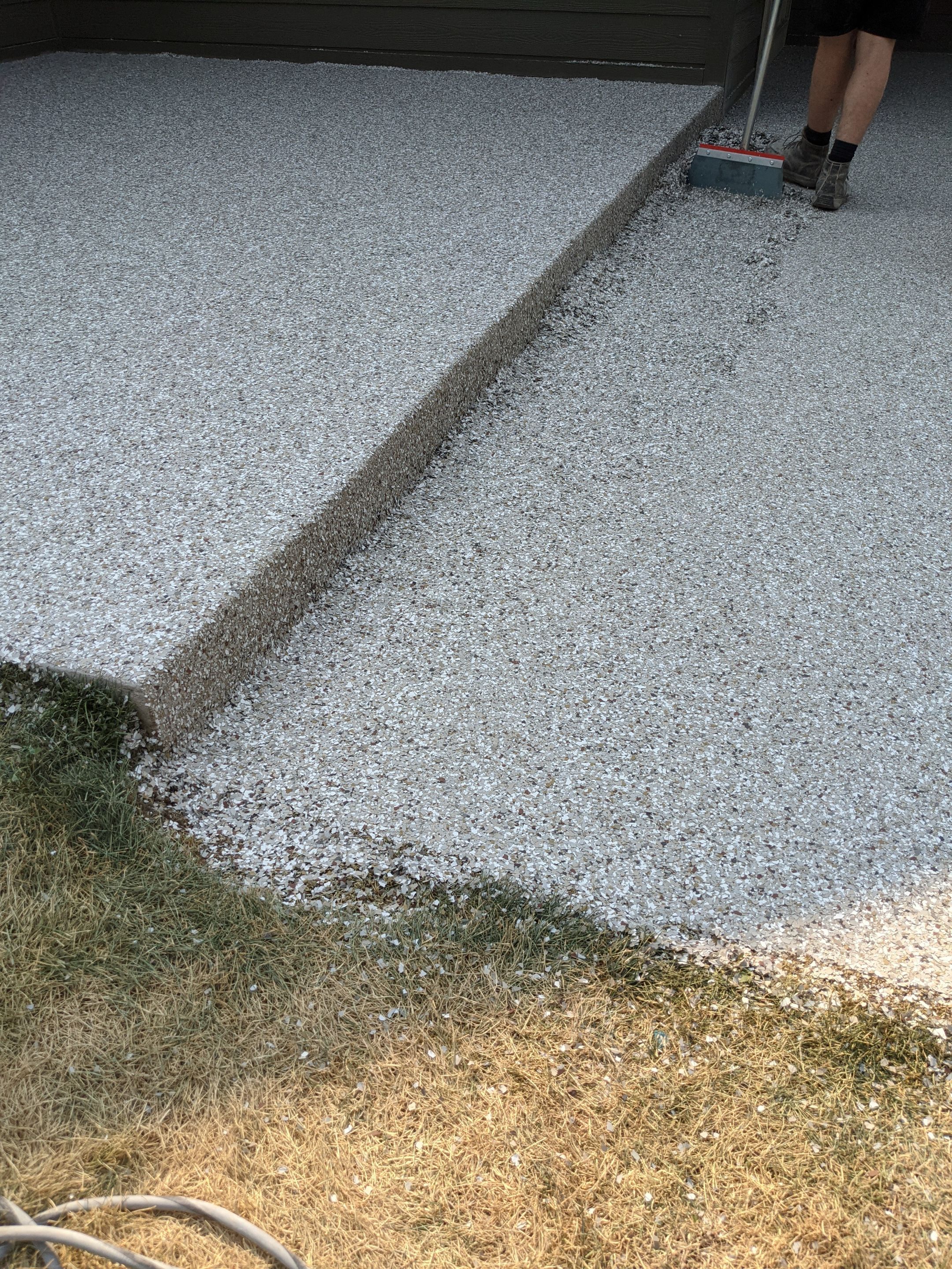 Patio and Walkway using Pebble Beach by Croc Coatings, LLC