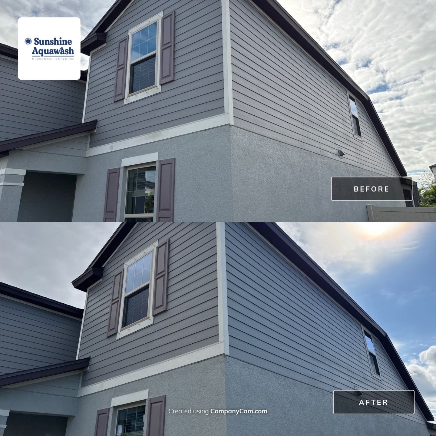 House Wash & Driveway / Sidewalk Cleaning by Sunshine AquaWash
