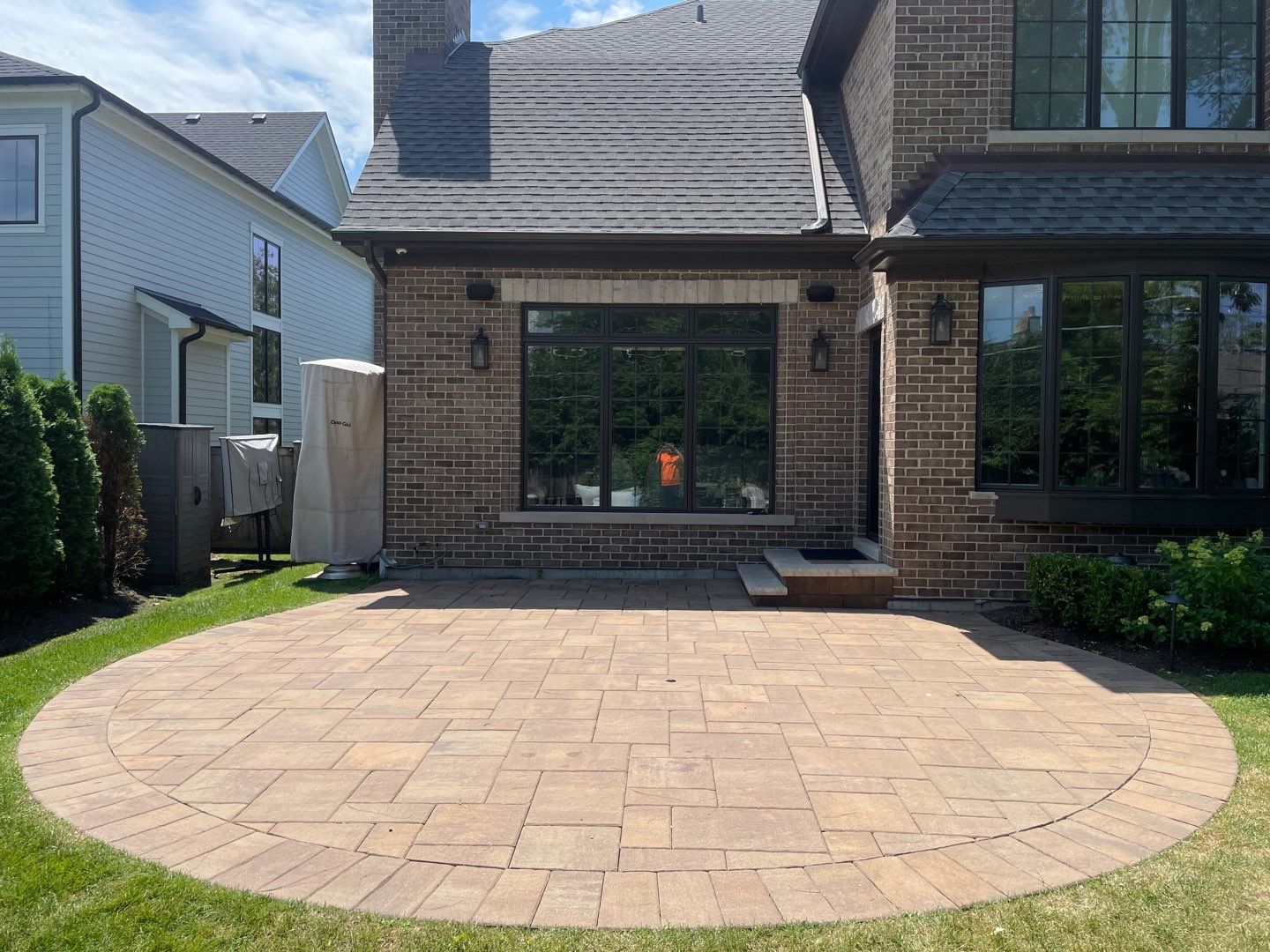 Brick paver clean, sand and seal by Northern Power Washing LLC.