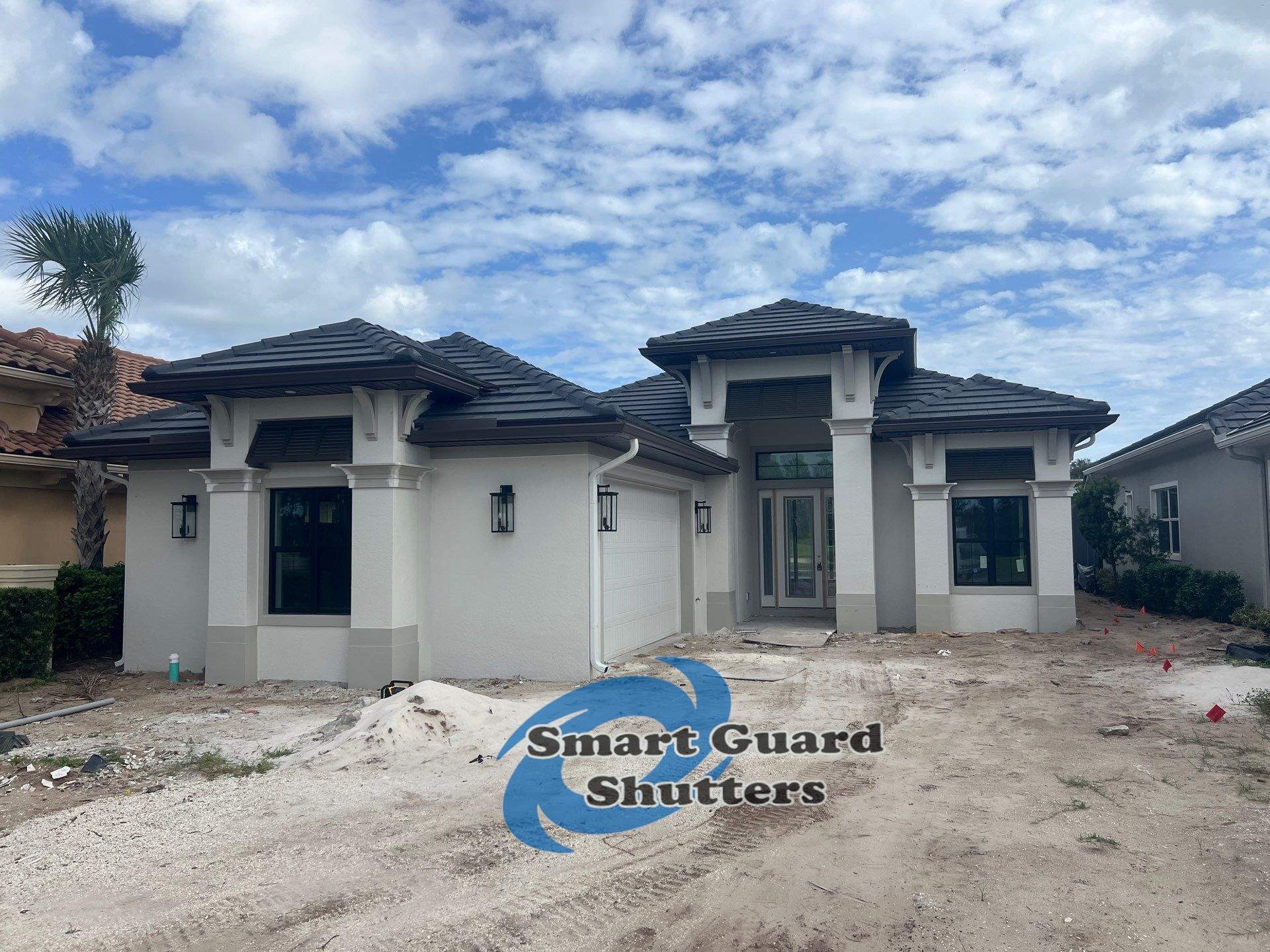 Decorative Bahamas in Brown Gray by Smart Guard Shutters