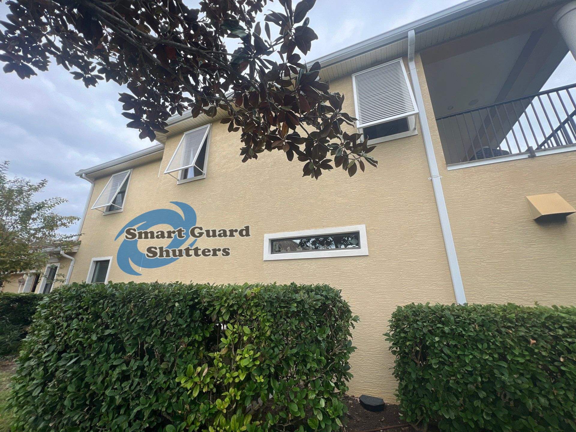 Decorative Bahamas in Traffic White  by Smart Guard Shutters