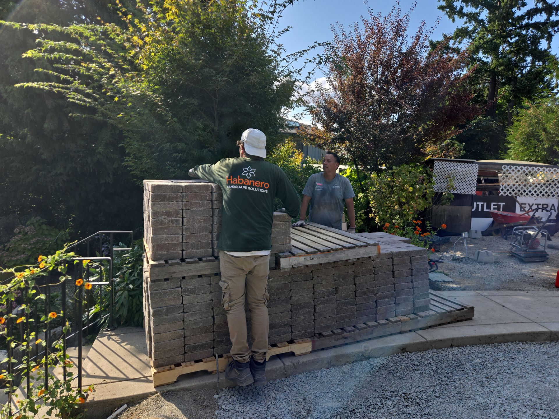Backyard Transformation — Custom Shed, Paver Patio & Retaining Wall by Habanero Garden and Exterior Care