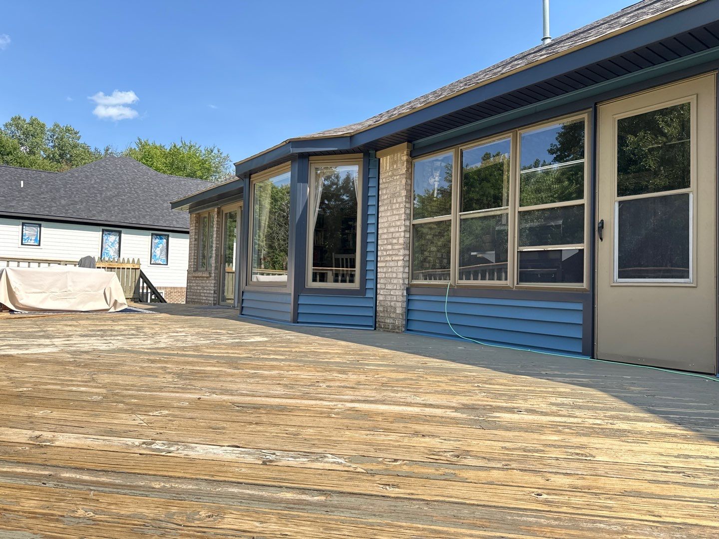 Siding Replacement using Alside Charter Oak D4.5" Laguna Blue by 180 Contractors