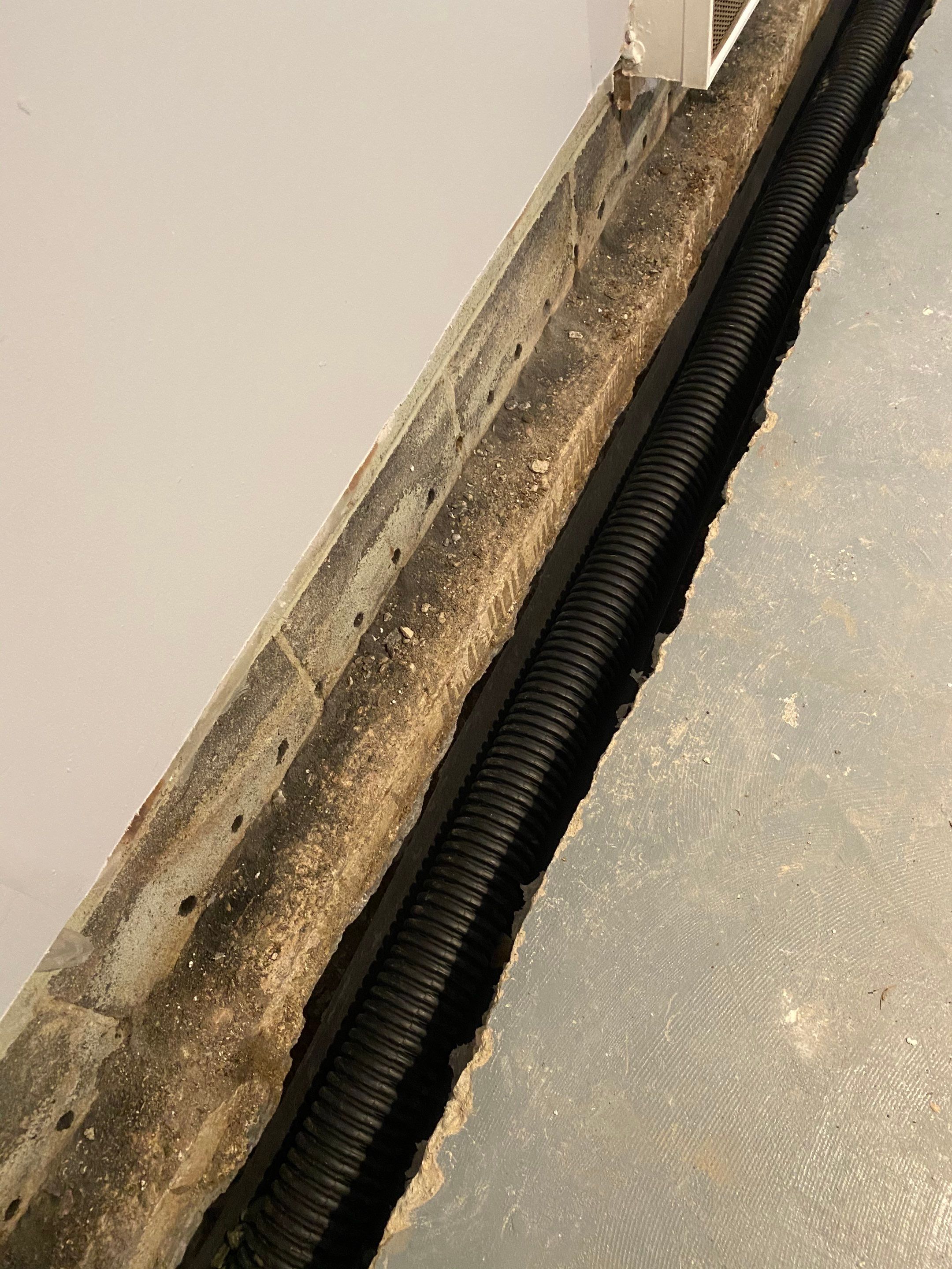Interior French Drain Job in Cranford, NJ by Pure Service Pro, LLC 