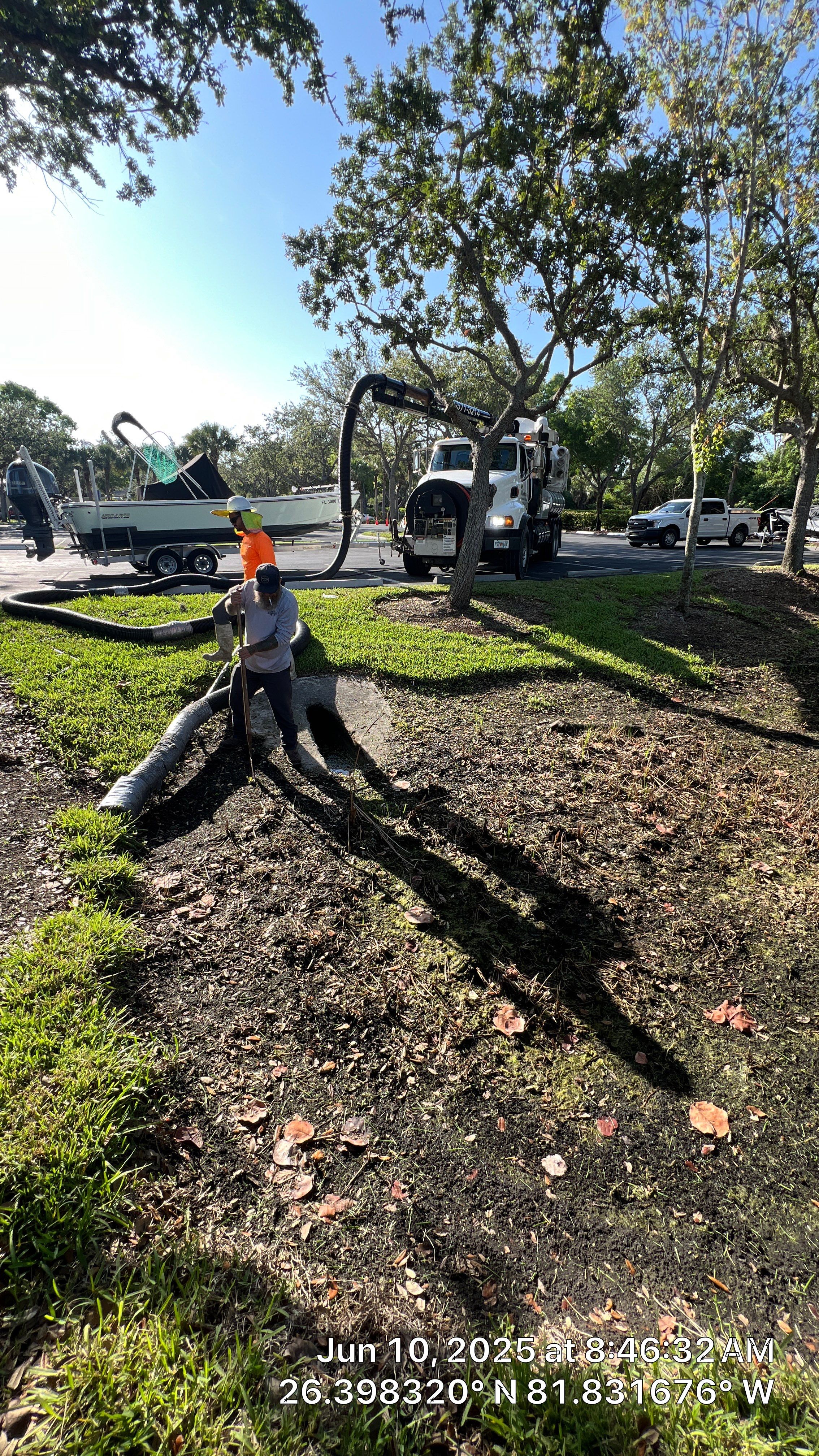 Pelican Landing Beach Parking Lot Stormwater System Maintenance by Don Mar, Inc. Storm Water Solutions