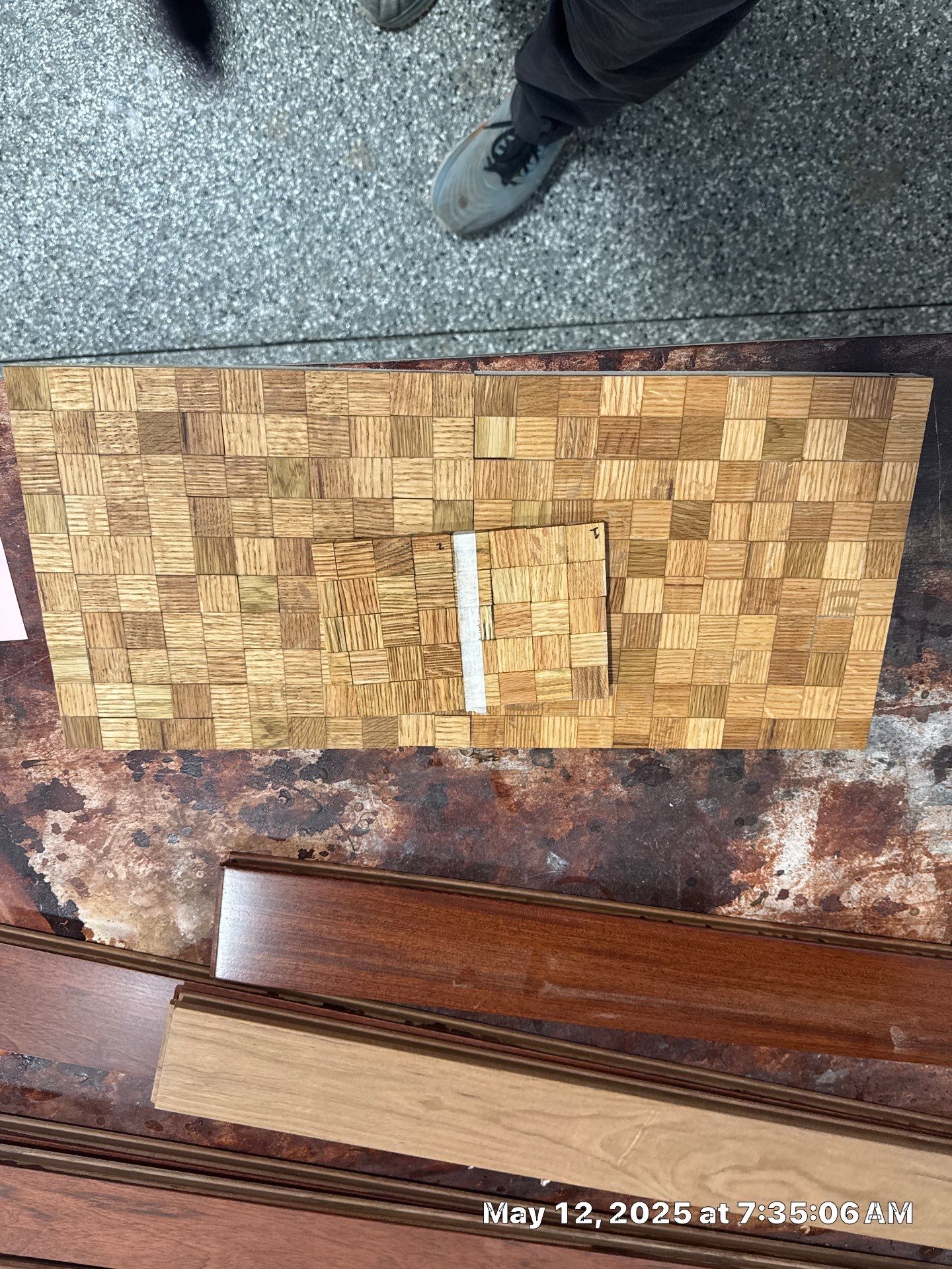 UNIQUE MID CENTURY MODERN Square Wood Tile Floor by RTBaldwin Hardwood Floors