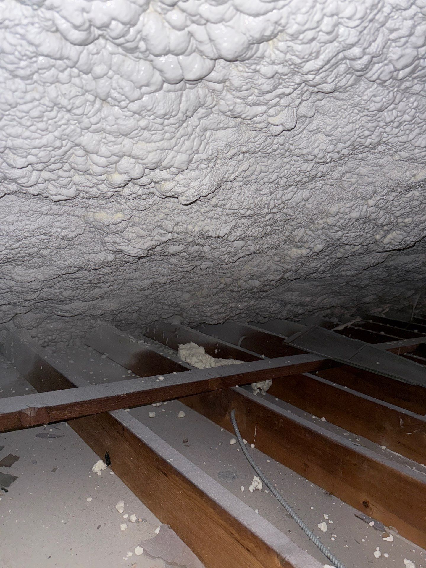 Attic Insulation using open cell spray foam by NYS Foam & Energy