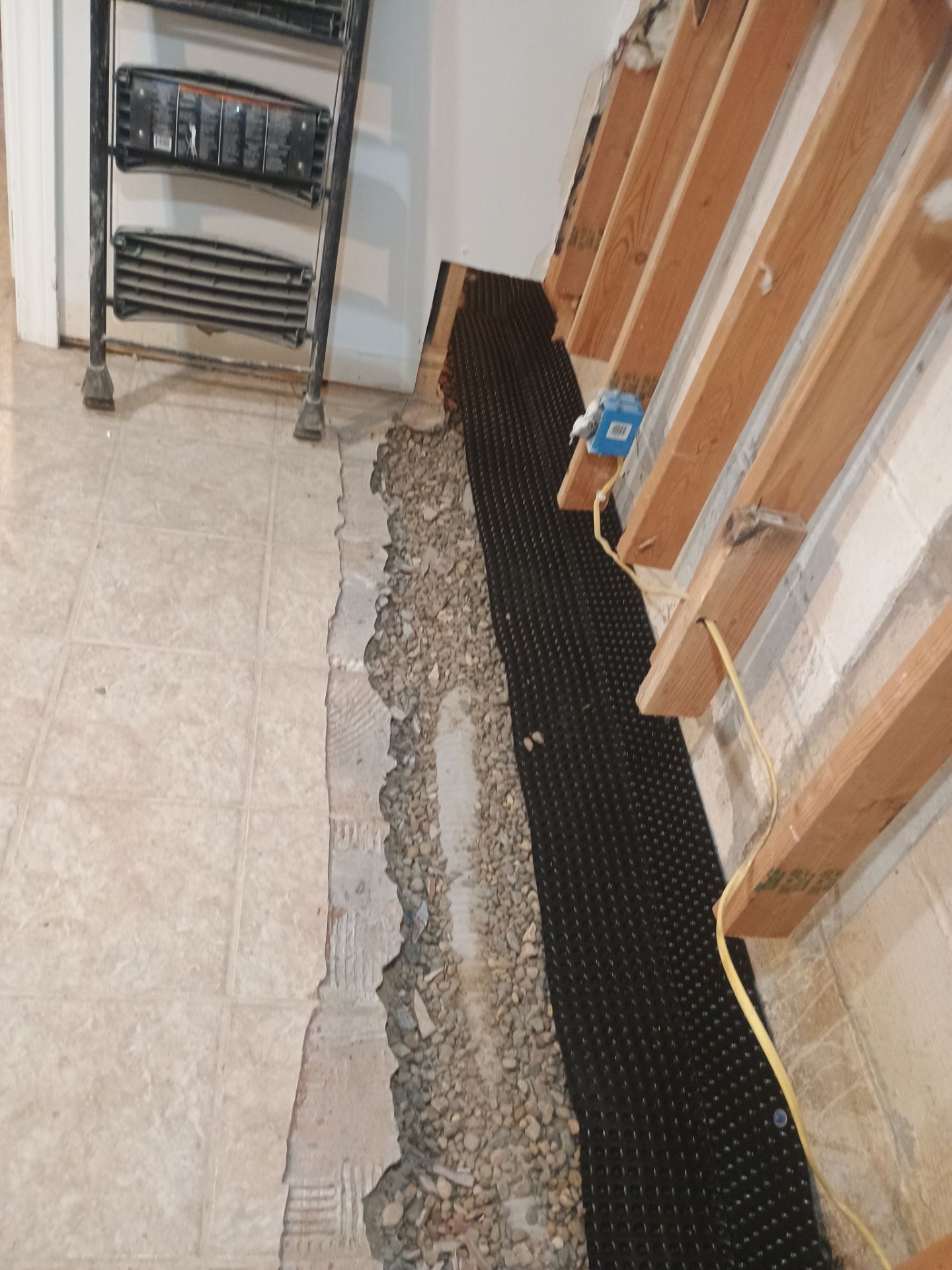 Drain Tile in Minneapolis for Kristen & Taylor by Waterproofing Northeast