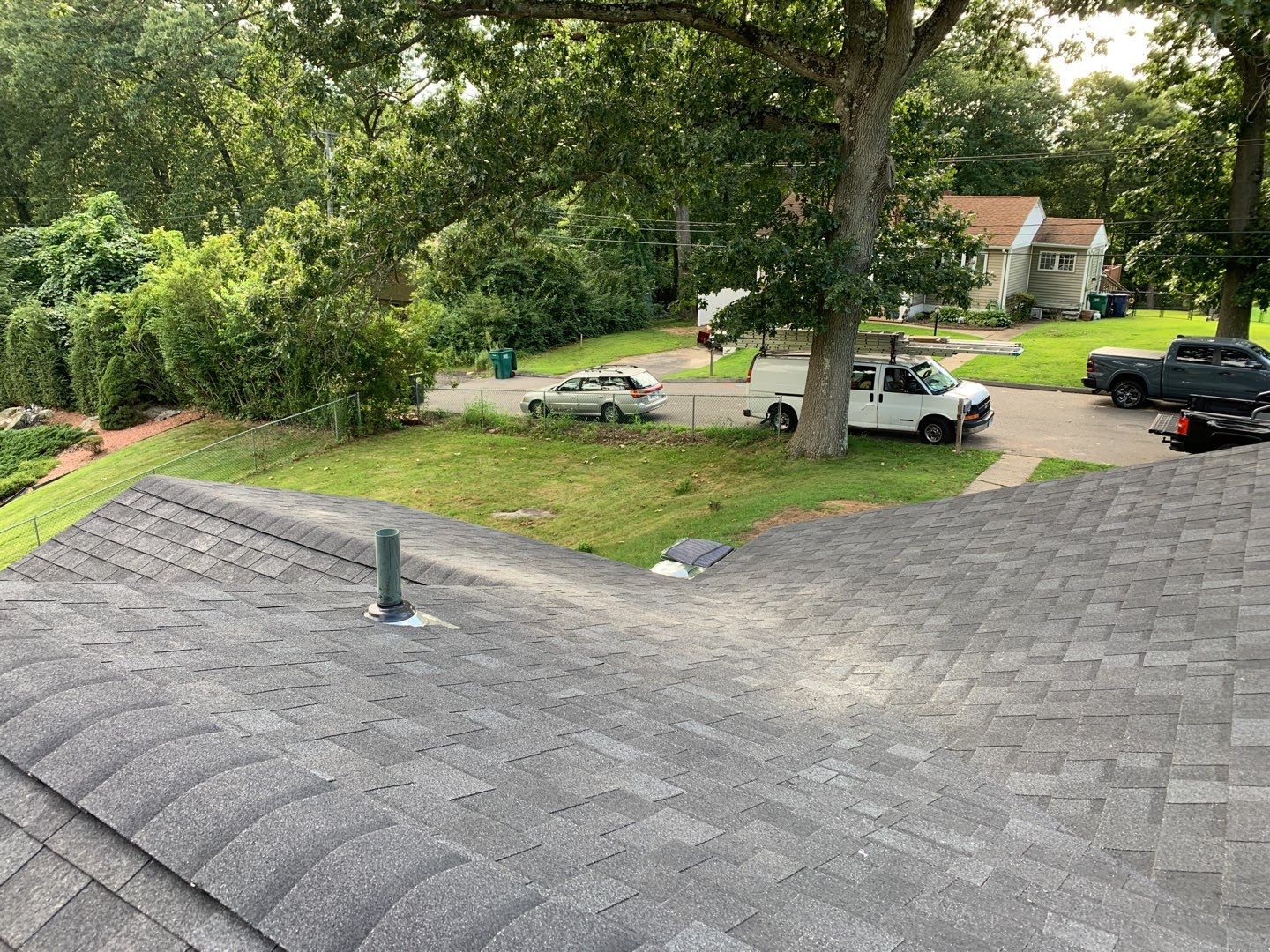Siding Installation using Certainteed monogram charcoal gray Owens Corning Onyx Black by A Plus Exterior