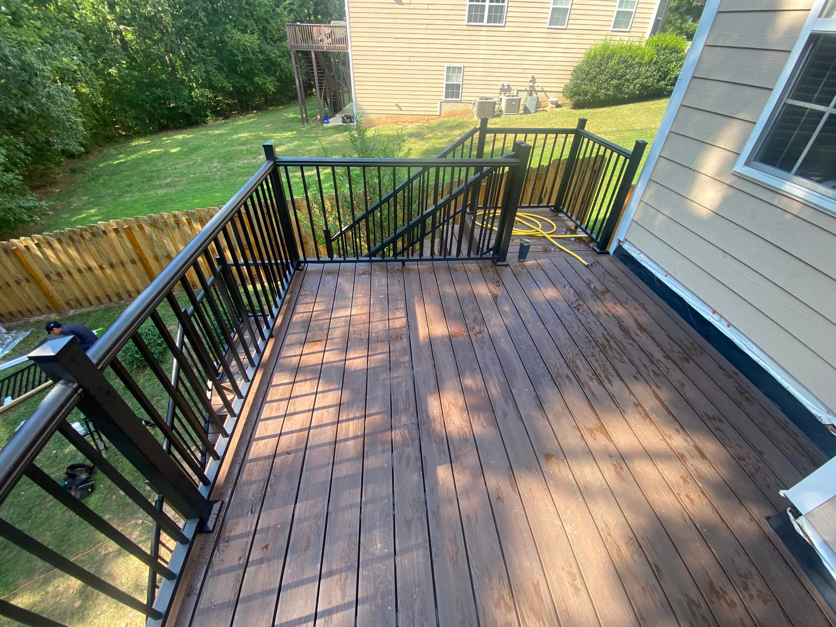 Trex Decking, Aluminum Railing, Rain Escape Underdecking by The Remodeling Company