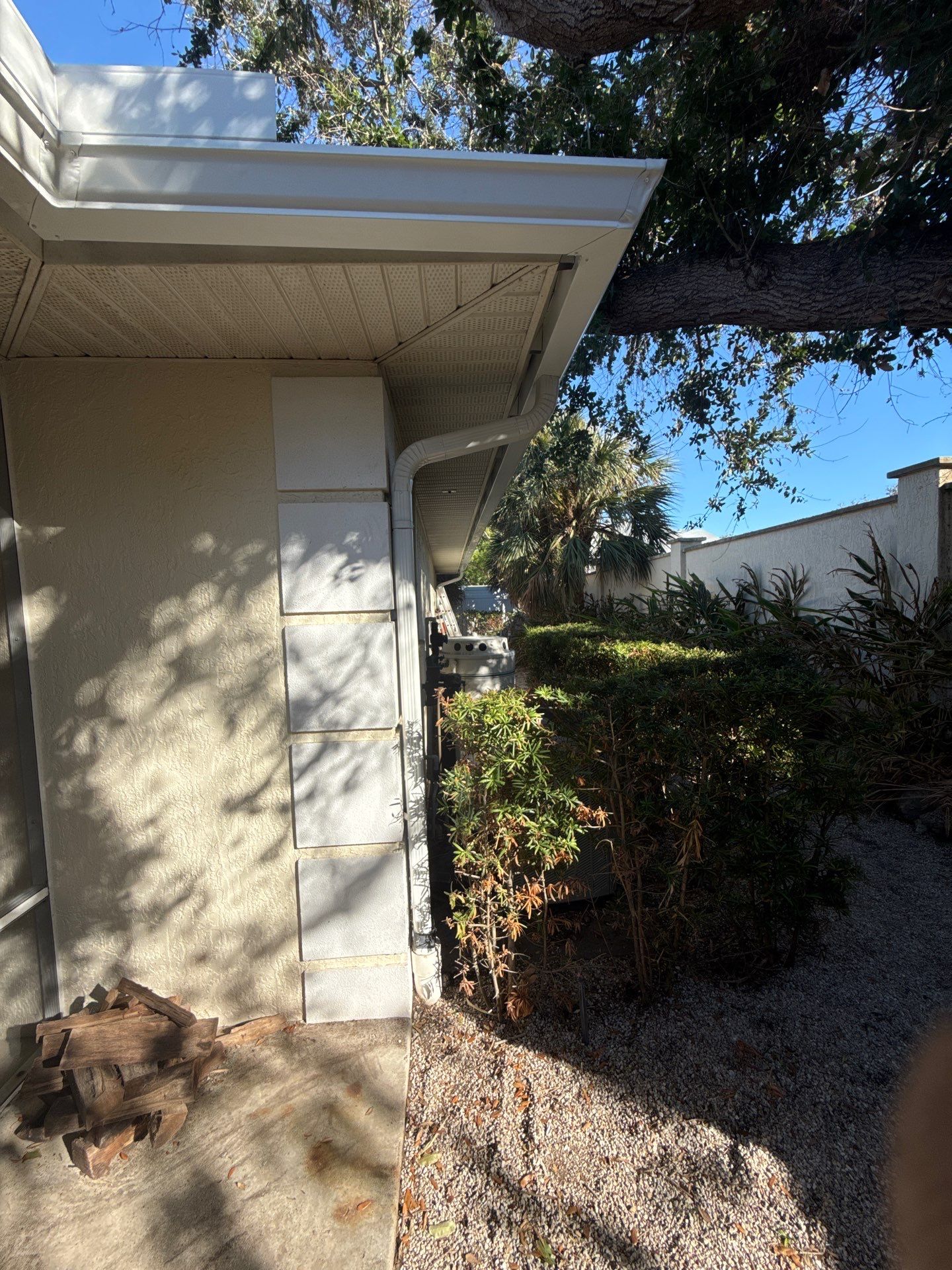 White K-Style Seamless Gutters in Sarasota FL by Gutter Professors