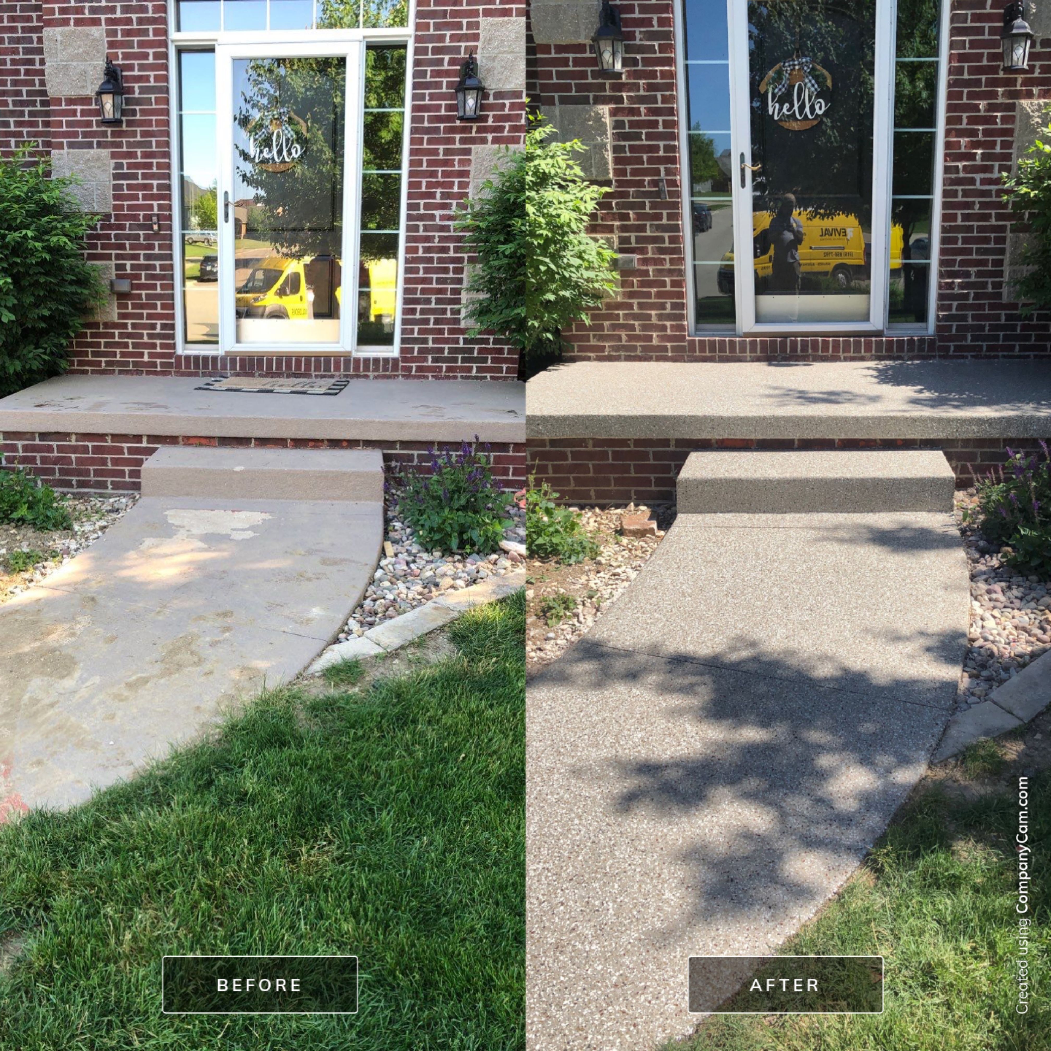 From Dirty to Welcoming by Revival Concrete Coatings, LLC