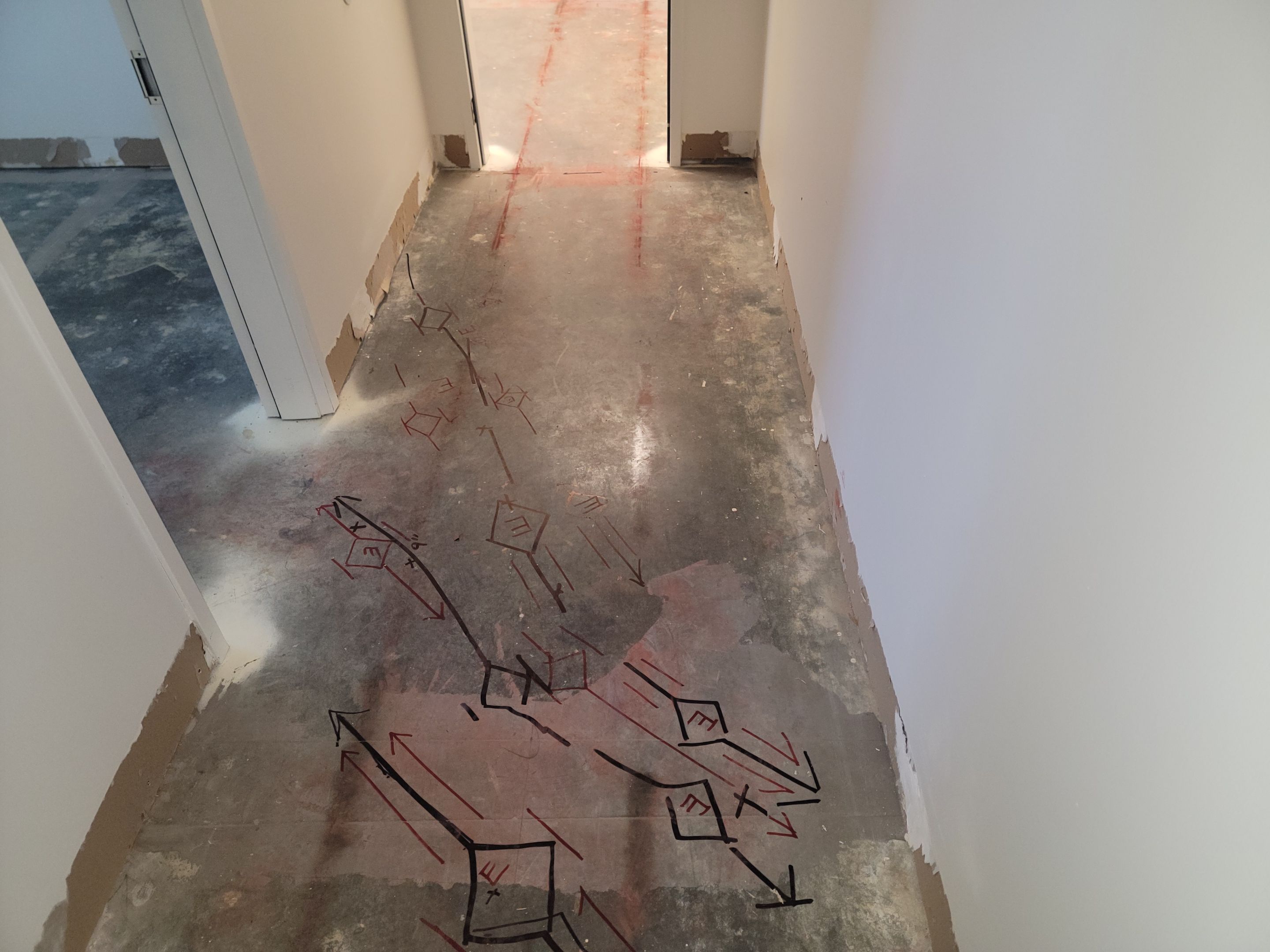 Concrete Scanning for new sewer line install by Alsip Locating Service, LLC