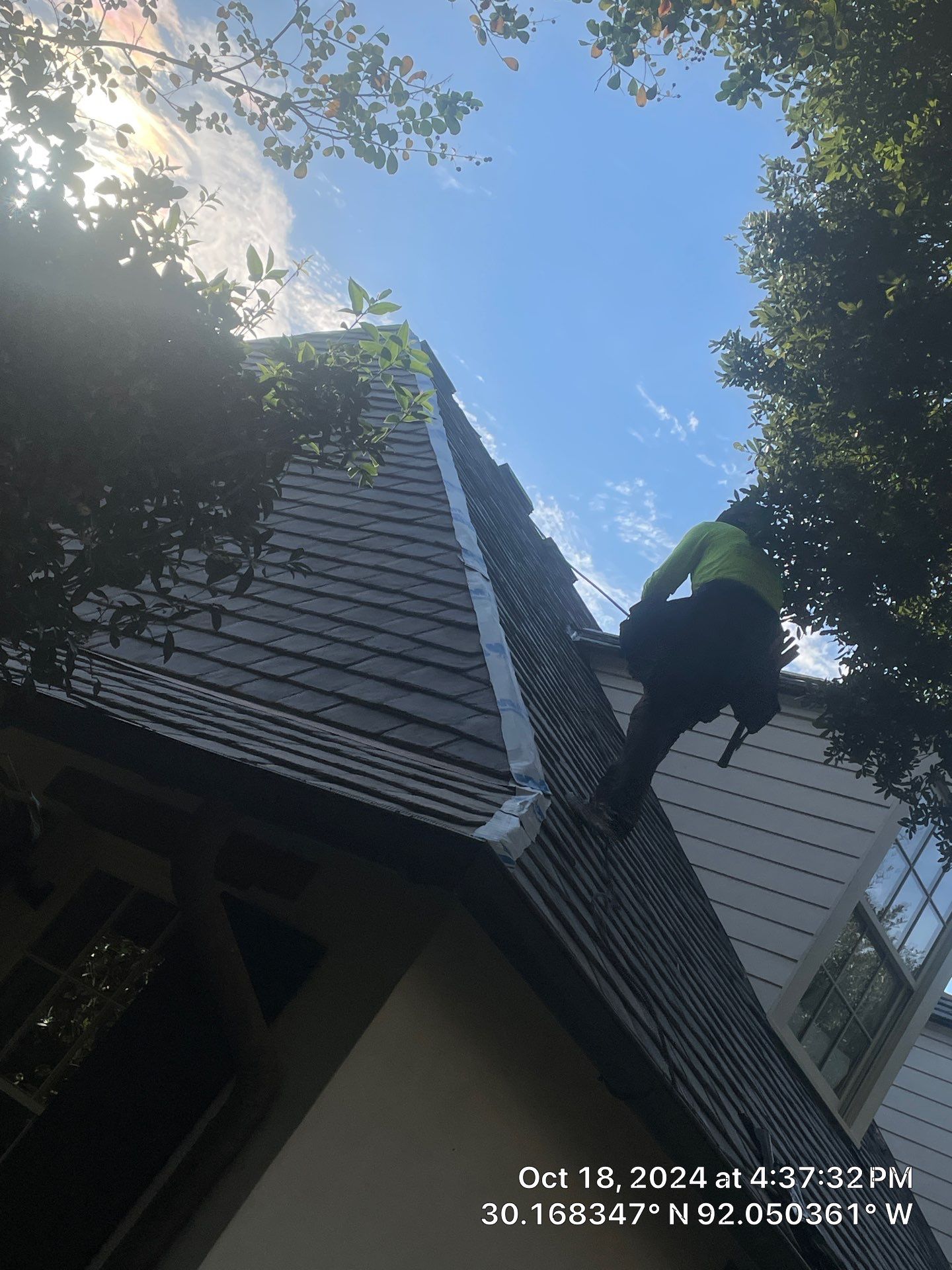 Slate Install on an A Hays Town Home by Ahm Construction LLC