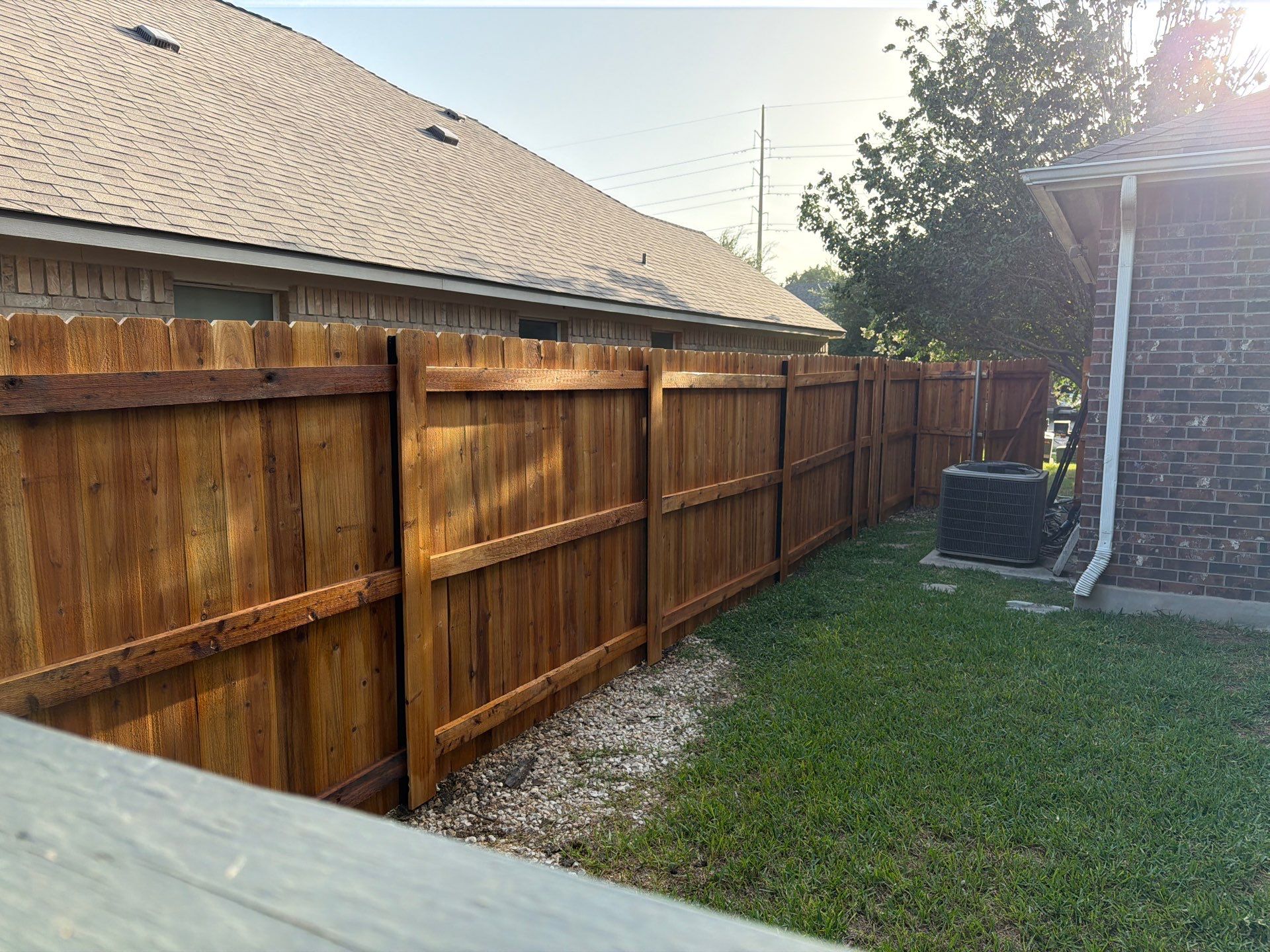 Custom Cedar Privacy Fence in Hutto