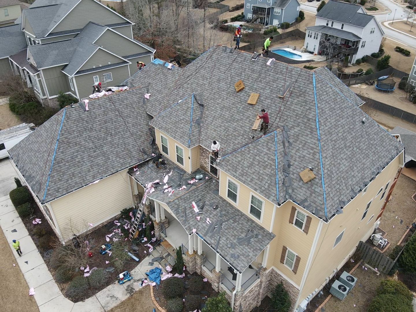 Residential Roofing Installation using Owens Corning by Inspector Roofing and Restoration