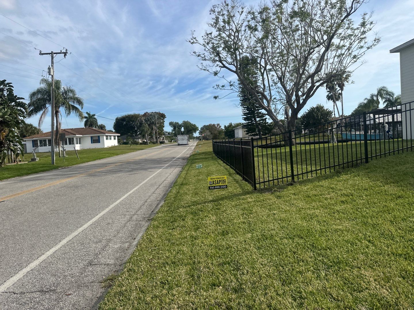 Aluminum Fence Installation using Black 3 Rail Aluminum and Vinyl Privacy Fence  by Asap fence and gates, LLC