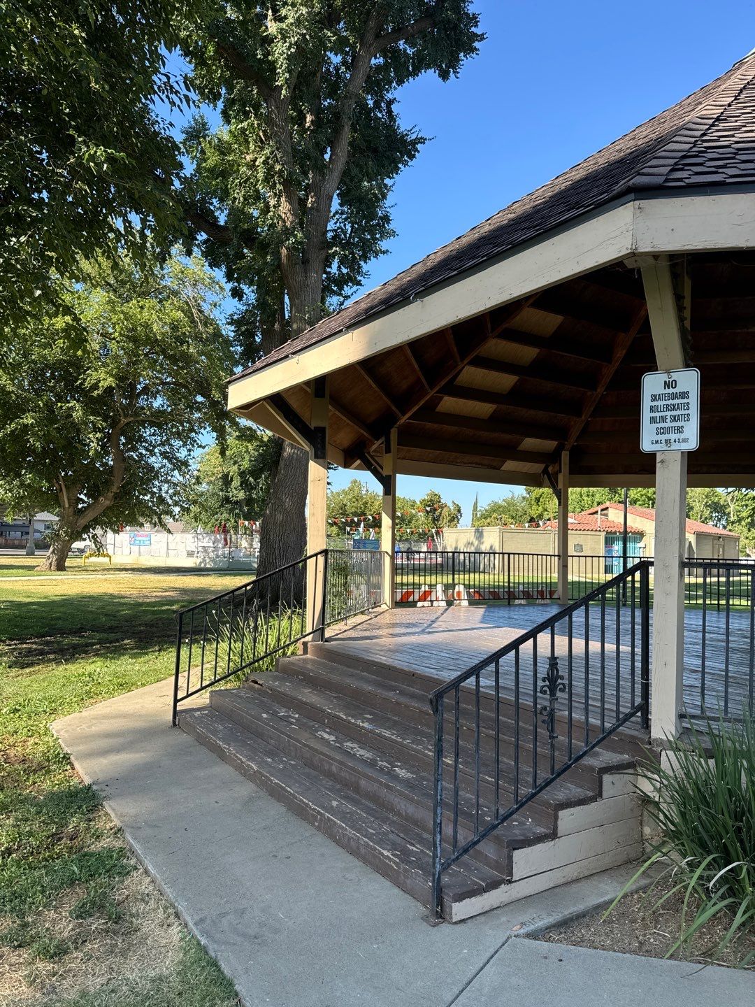 City of Gustine Gazebo project by Straight Edge Roofing Inc