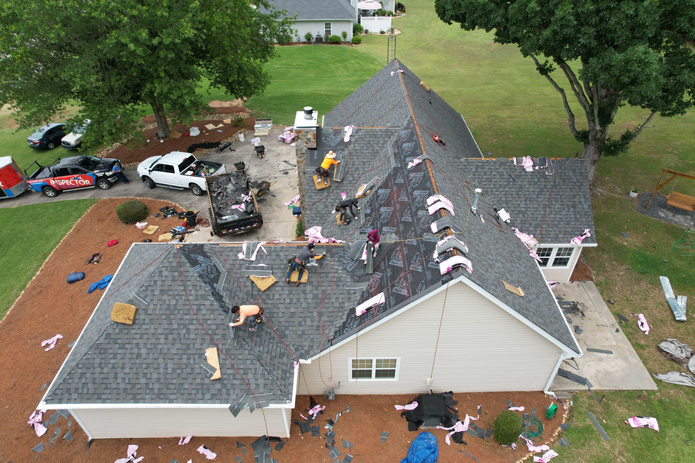 Residential Roofing Installation using Owens Corning by Inspector Roofing and Restoration