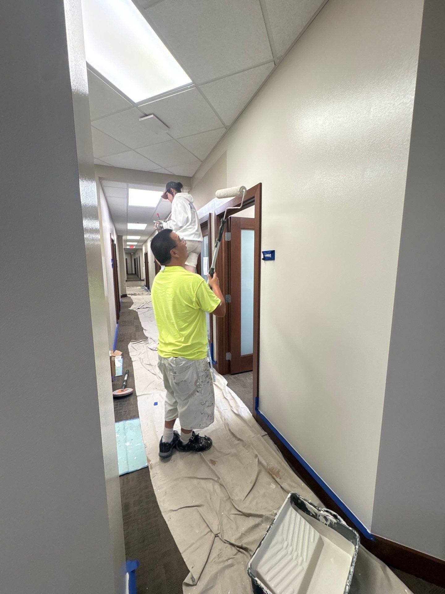 Commercial Office Interior Remodel and Modern Suite Refresh in Sioux Falls by Select Painting, Coatings & Garage Cabinets