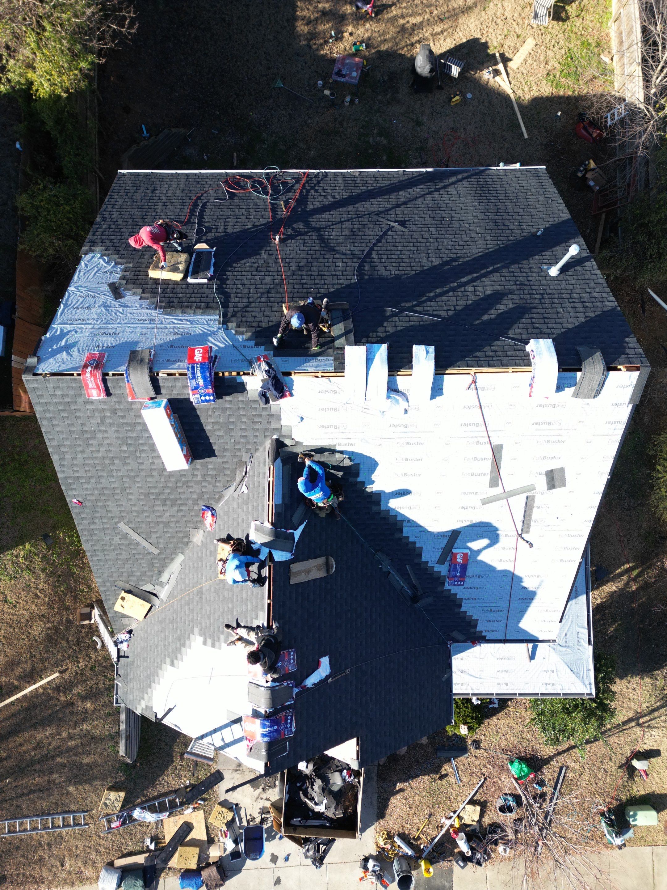 Project in Fuquay-Varina- GAF Timberline HDZ Charcoal by Pro Performance Roofing