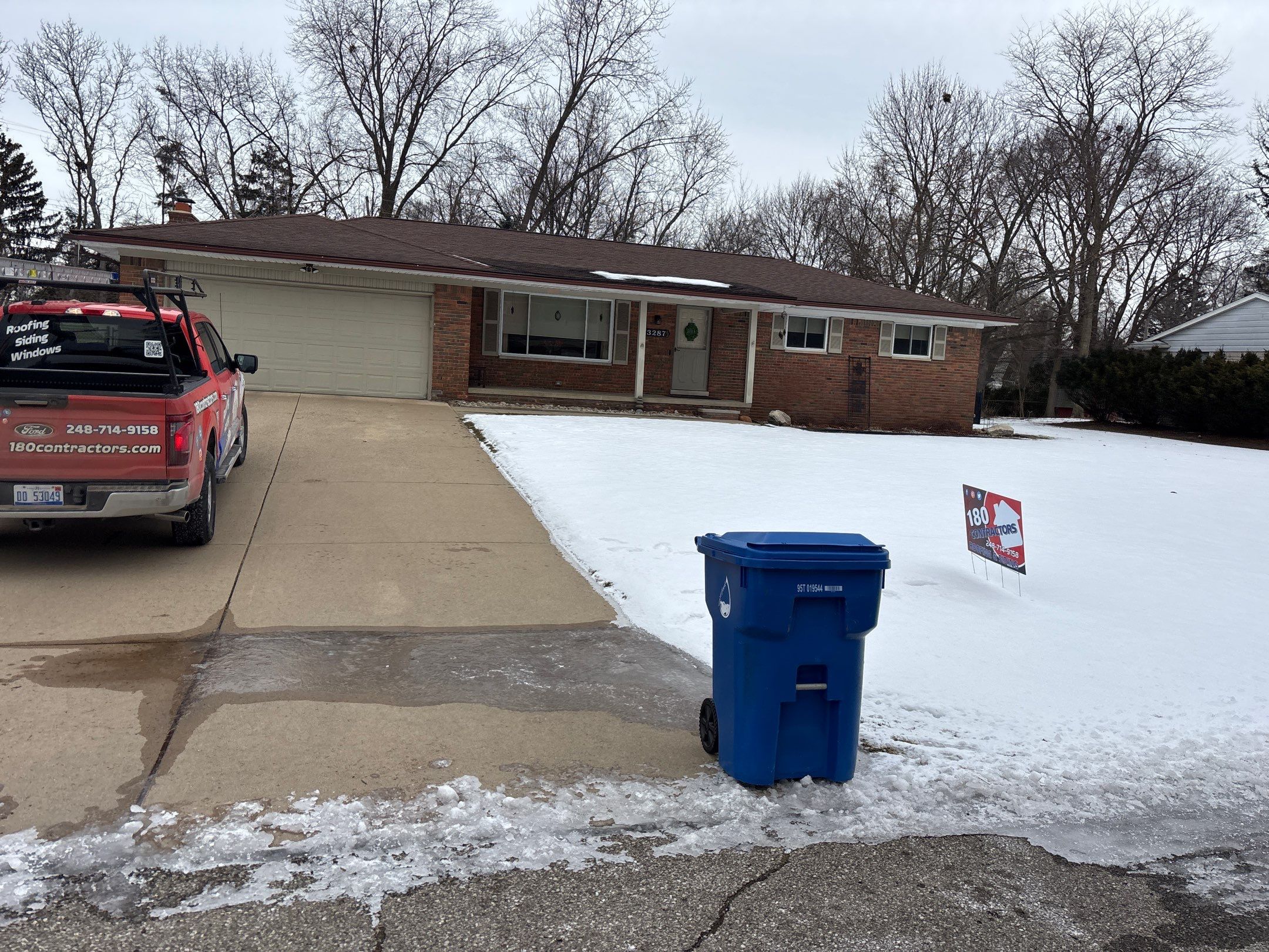 Roof Replacement using Owens Corning Brown Wood by 180 Contractors