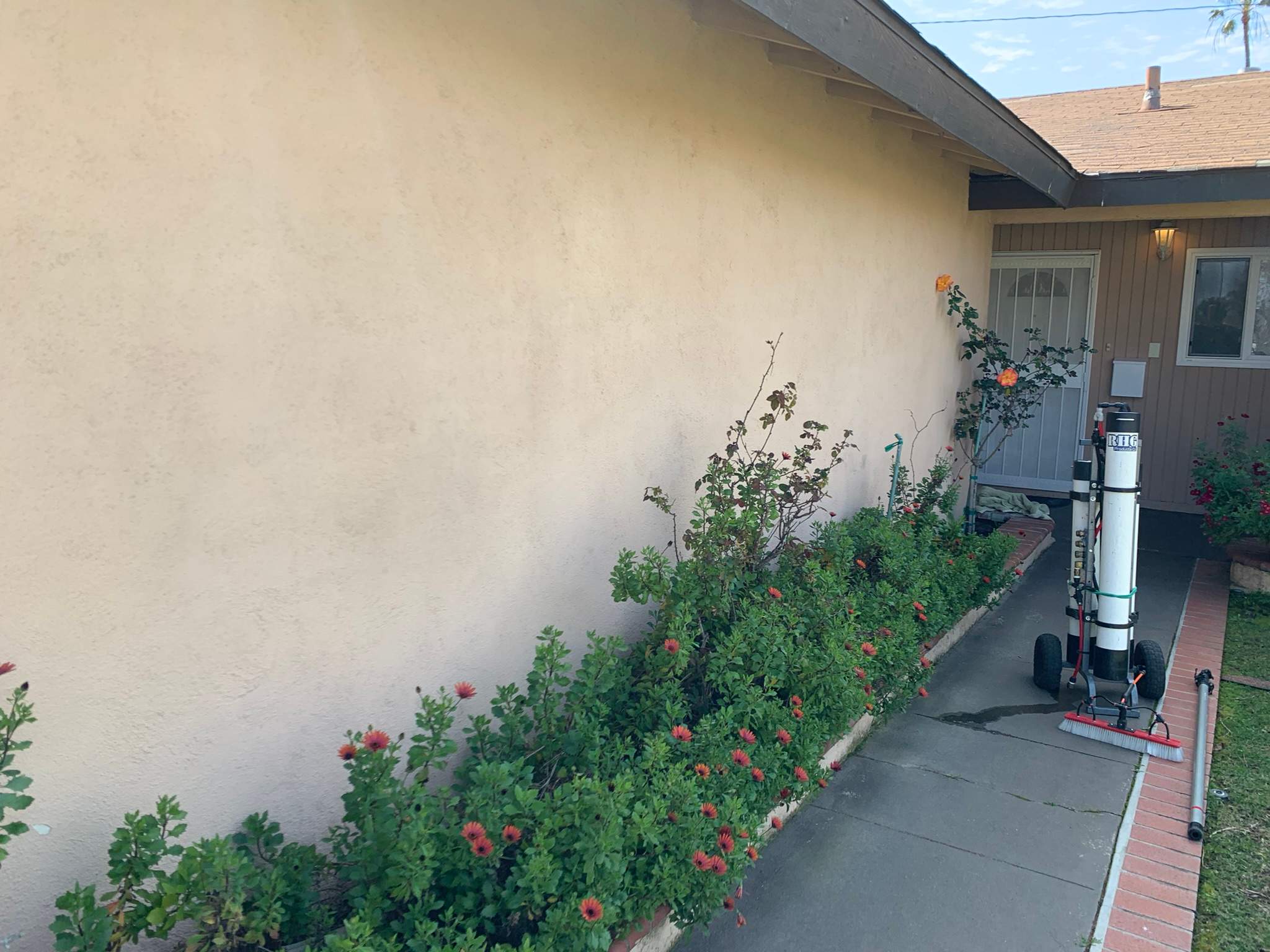 Pressure Wash using Sodium Hypochlorite and Solar Panel Cleaning in Huntington Beach by Property Cleaning Experts