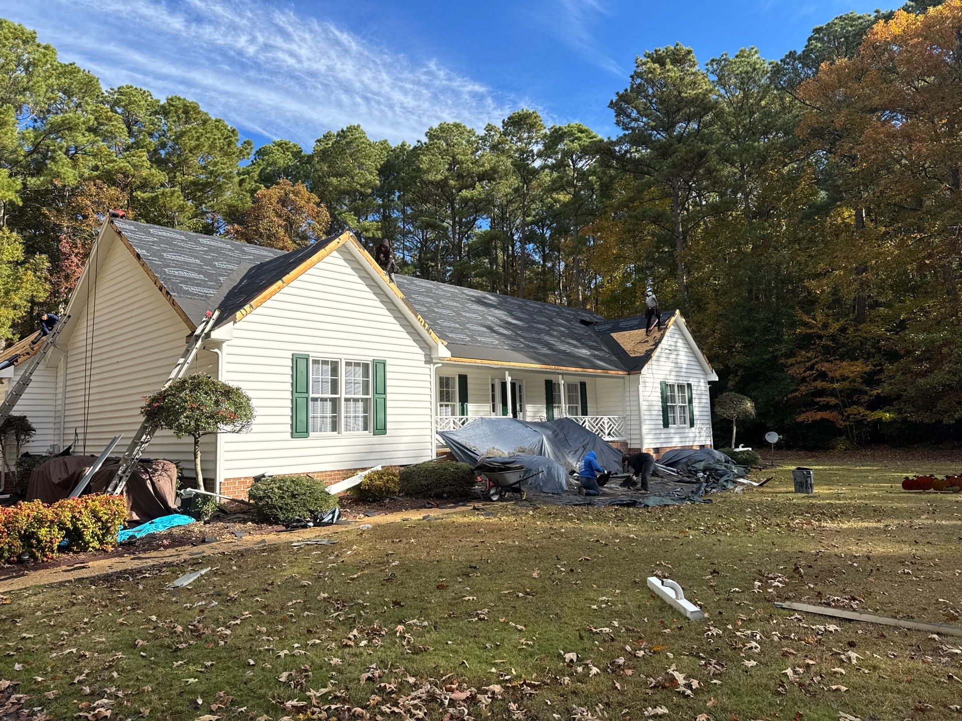Mathews Residential Roof Replacement Using Owens Corning Duration Shingles by Cade Construction