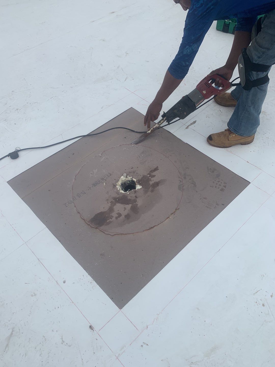 Commercial Roofing Installation using 50 mil PVC by Hostetler Roofing