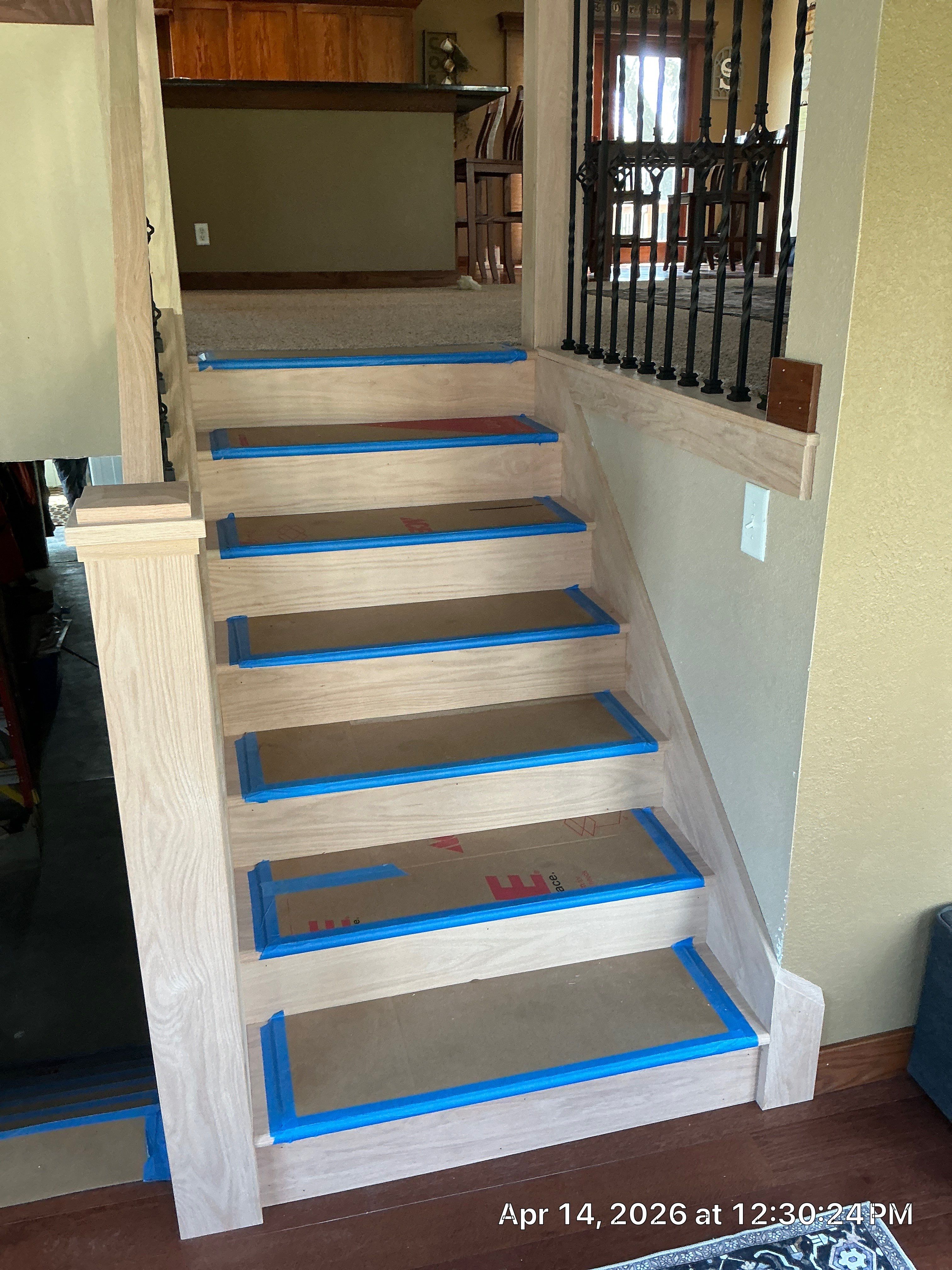 Stain, Lacquer and Seal New Steps by Midwest Paint LLC